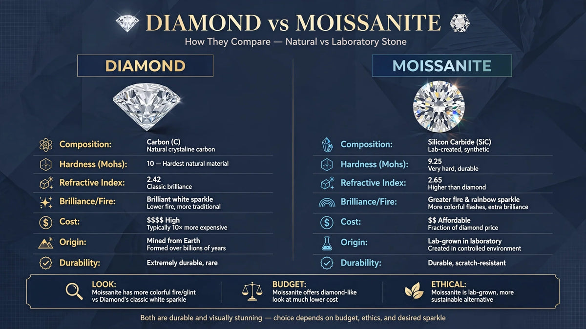 Moissanite vs Lab Diamond: Which Is Better Value in 2026?