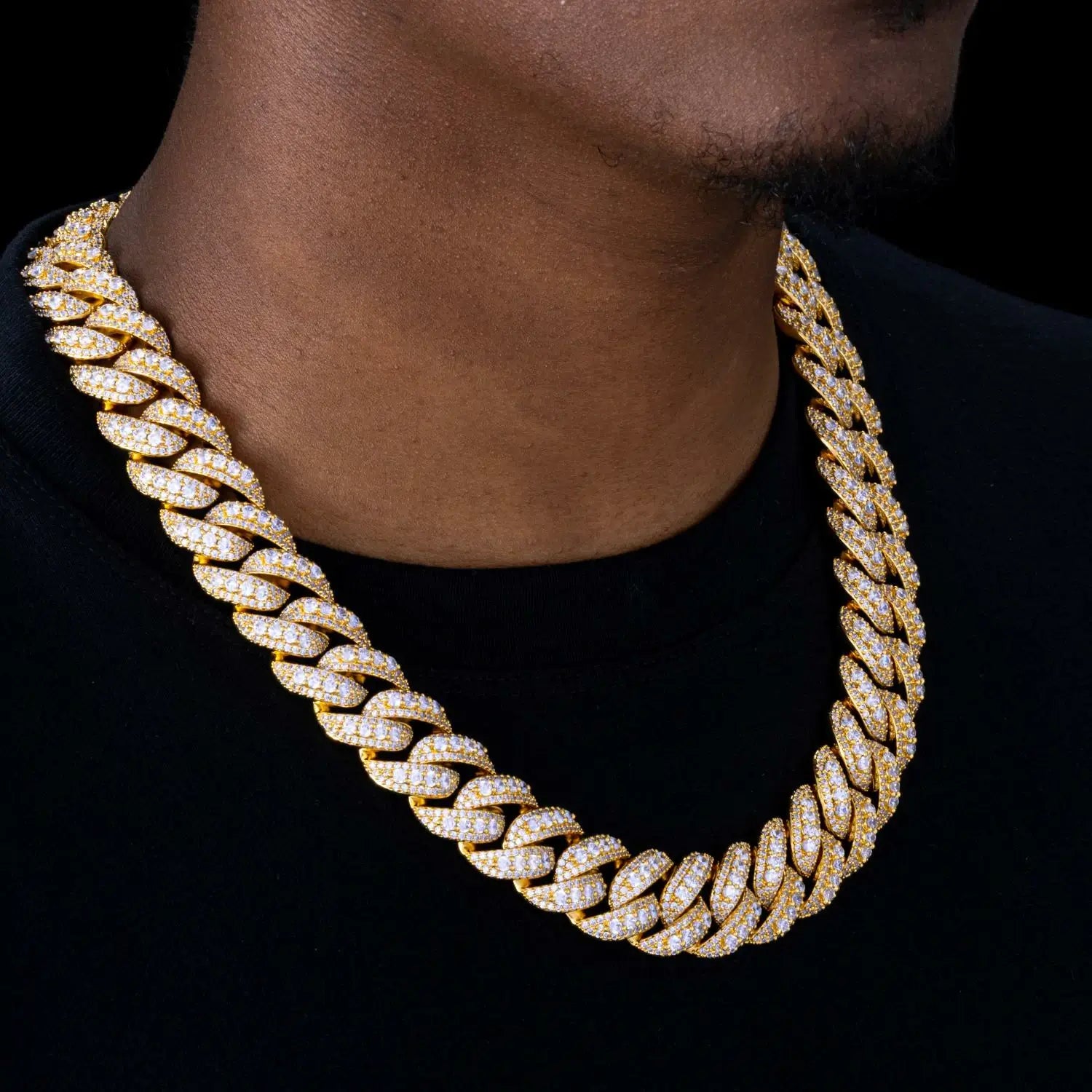 (CZ)20mm 25mm Bubble Cuban Link Chain