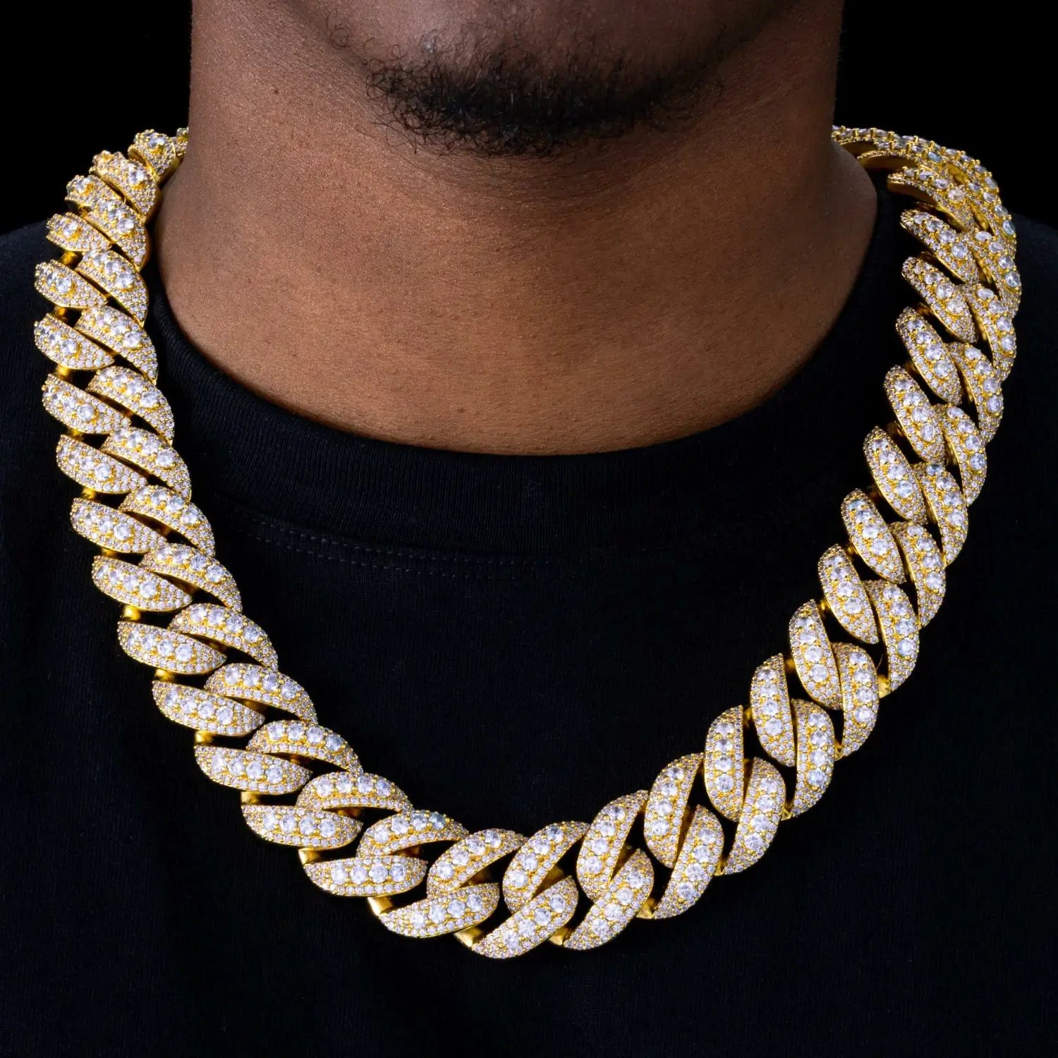 (CZ)20mm 25mm Bubble Cuban Link Chain