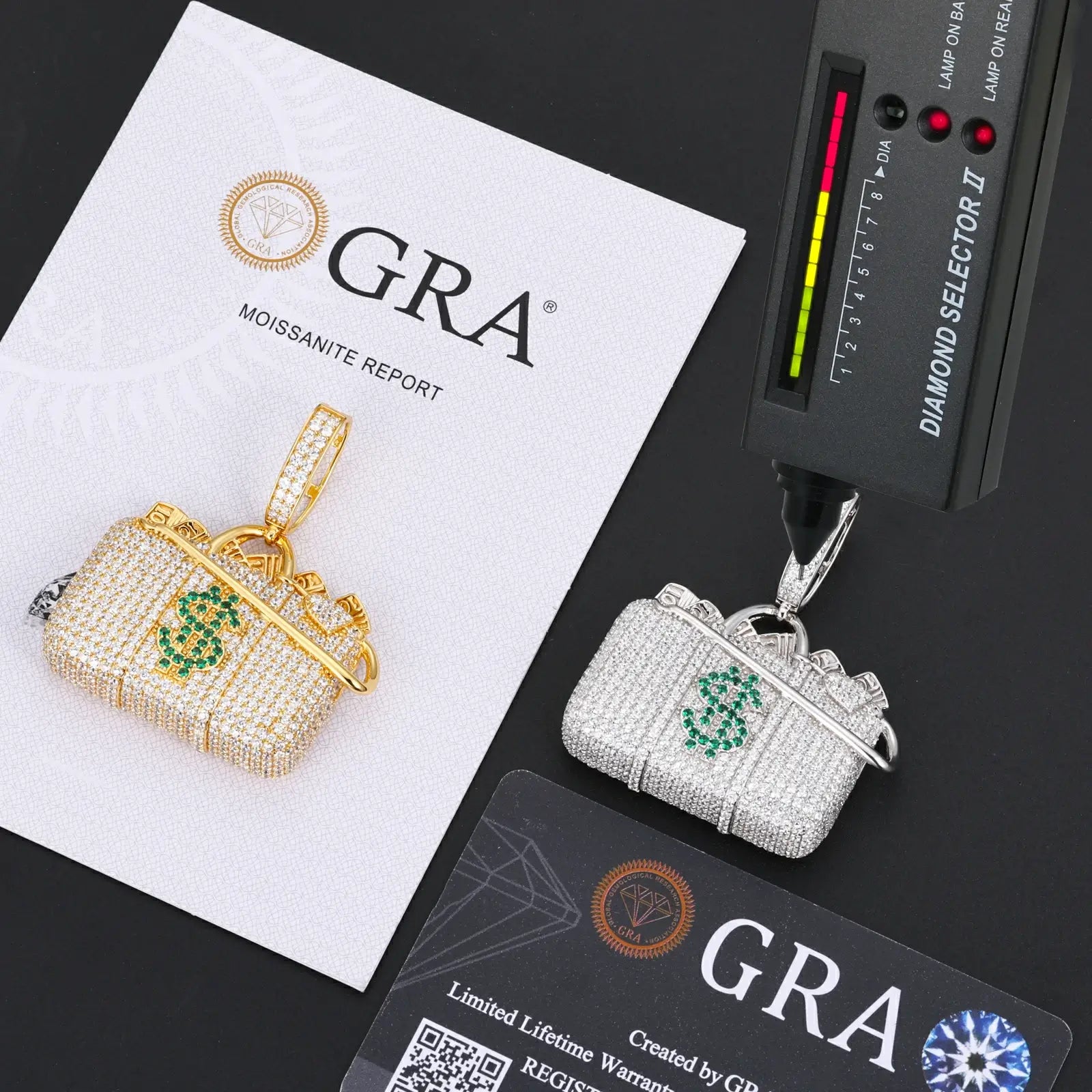 S925 Moissanite Money Box Pendant