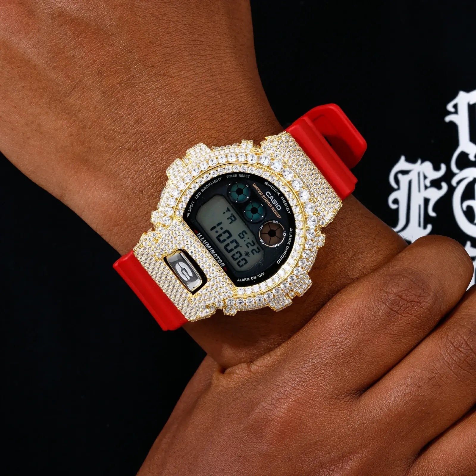 S925 Big Moissanite G-Shock Watch Case - DW6900