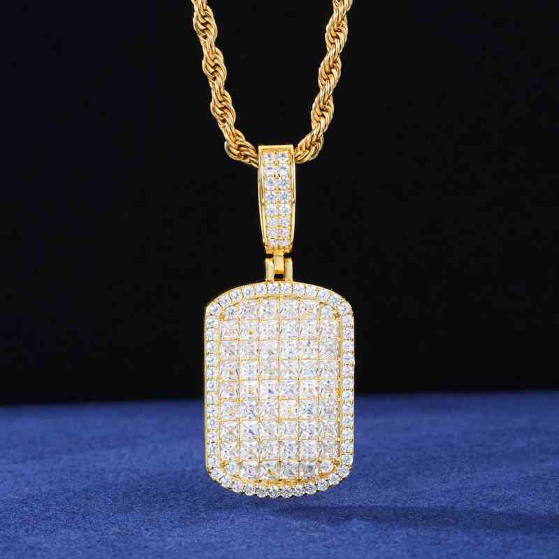 10k dog tag pendant