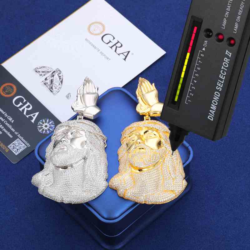 10k jesus head pendant
