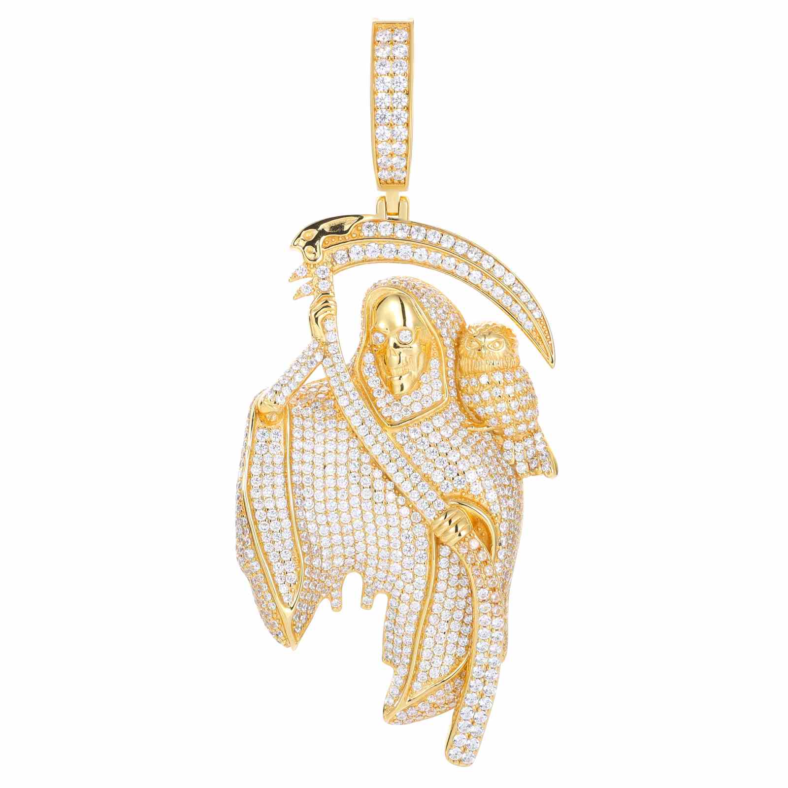 S925 Moissanite Grim Reaper Pendant