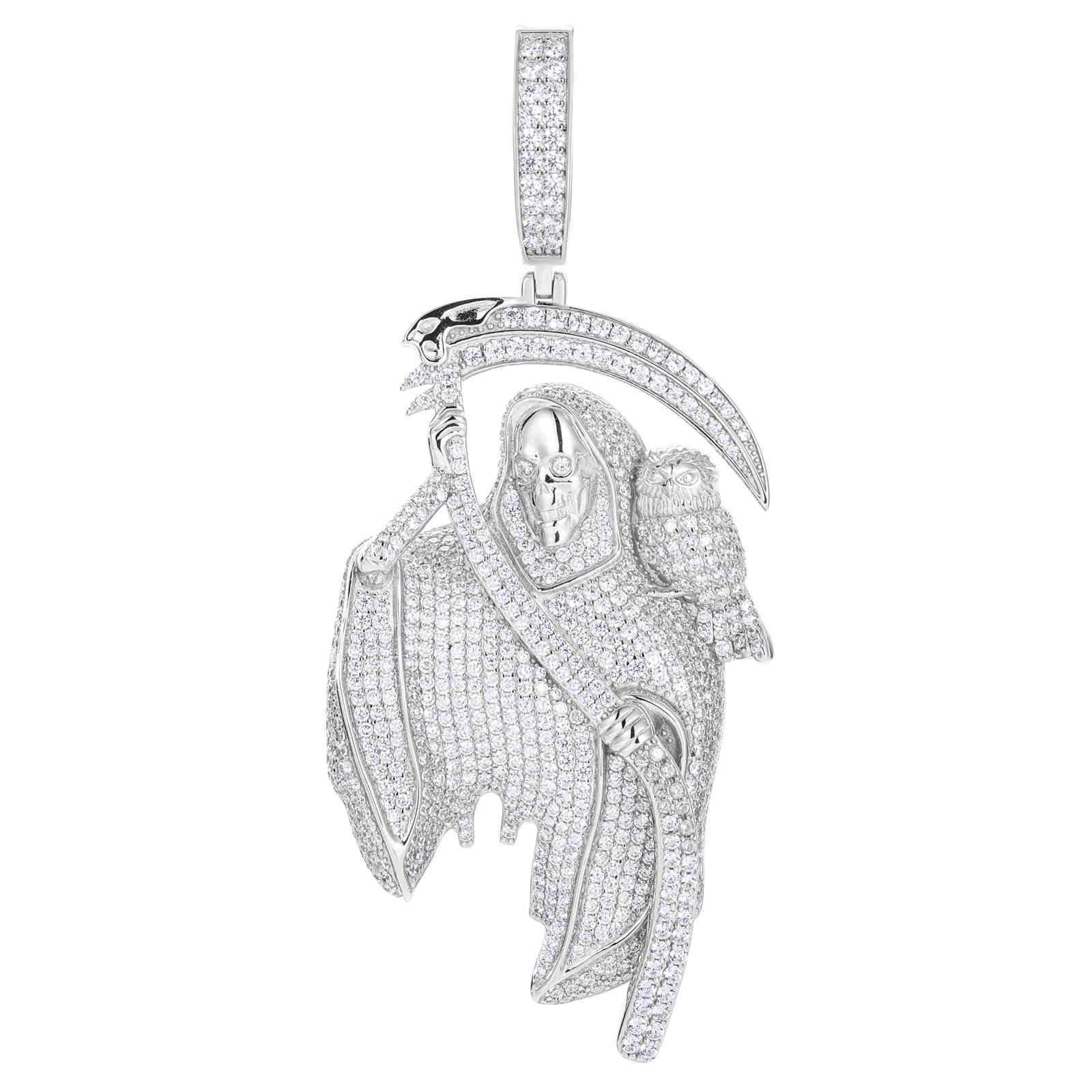S925 Moissanite Grim Reaper Pendant