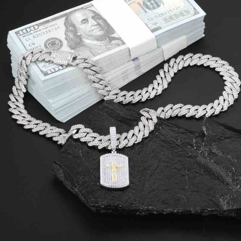 14k dog tag pendant