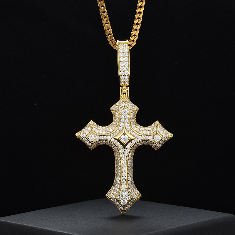 14k gold cross pendant