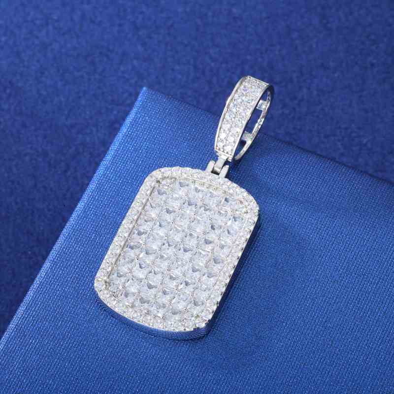 14k gold dog tag charm