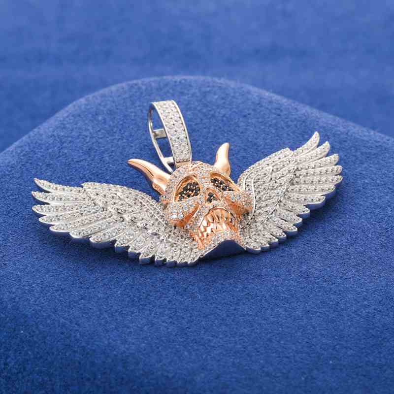 14k gold skull pendant