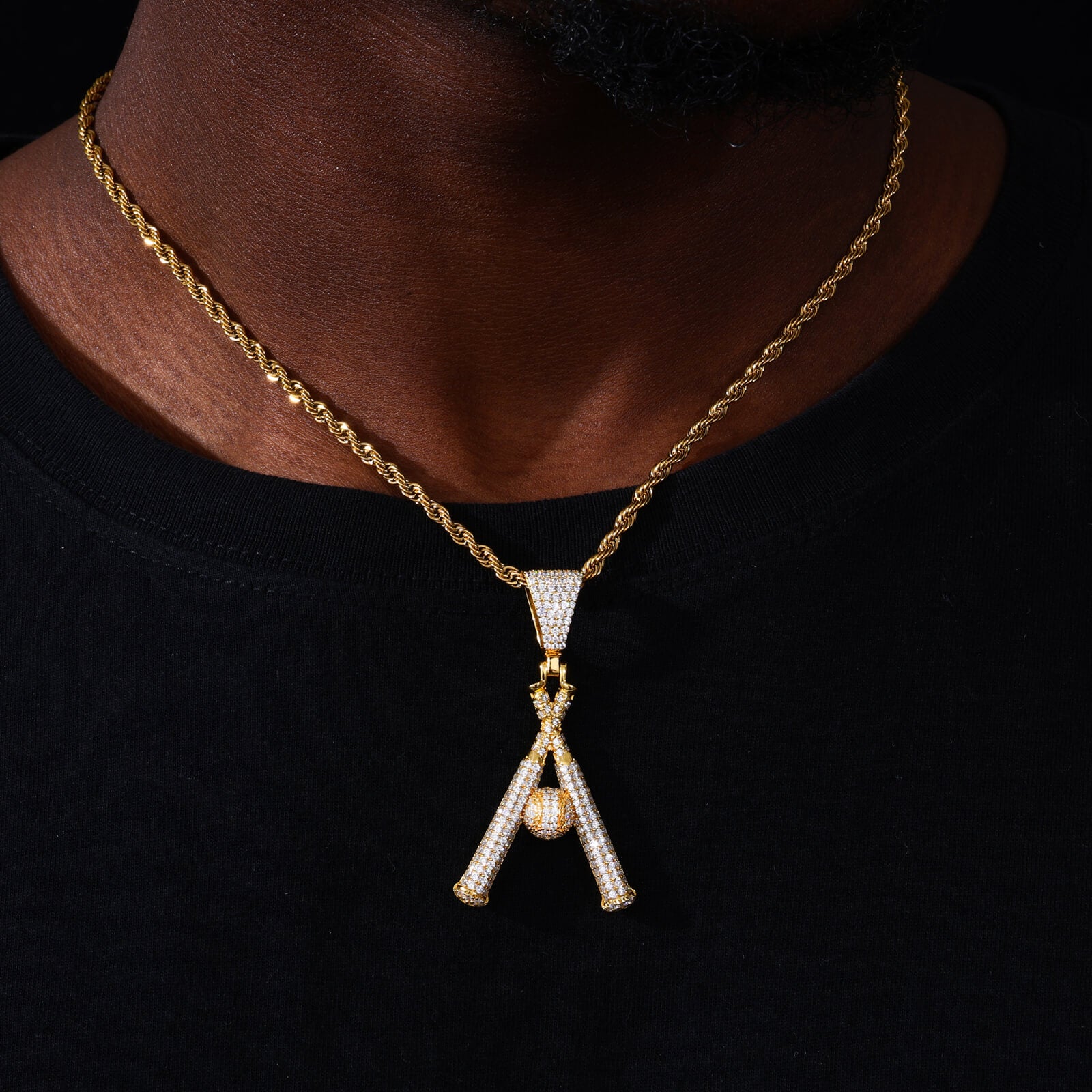 S925 Moissanite Silver Slugger Pendant