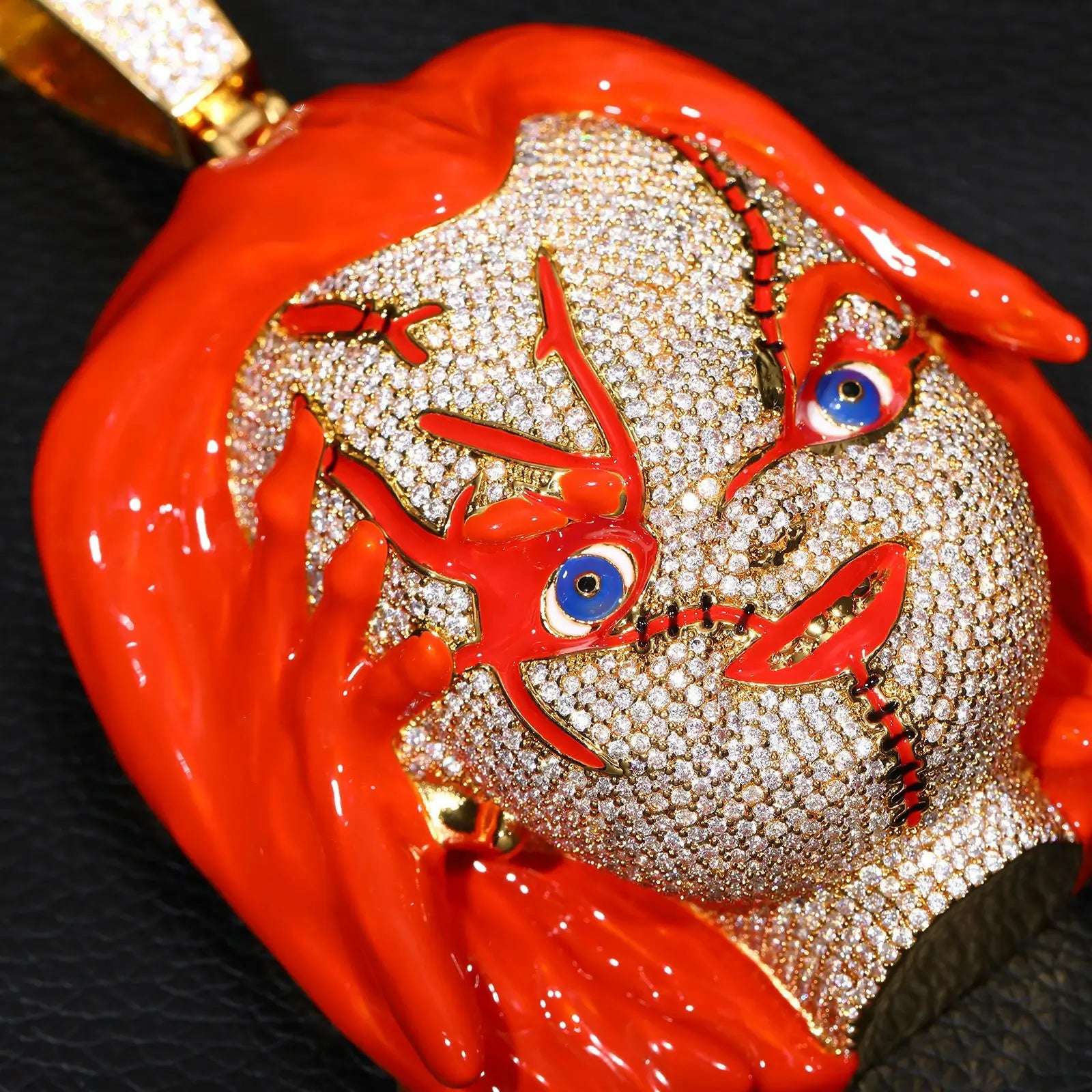 Oversize Luxurious Chucky Head Pendant