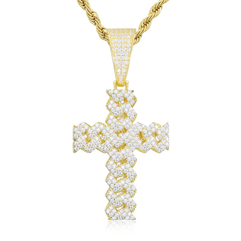 18k gold cross necklace