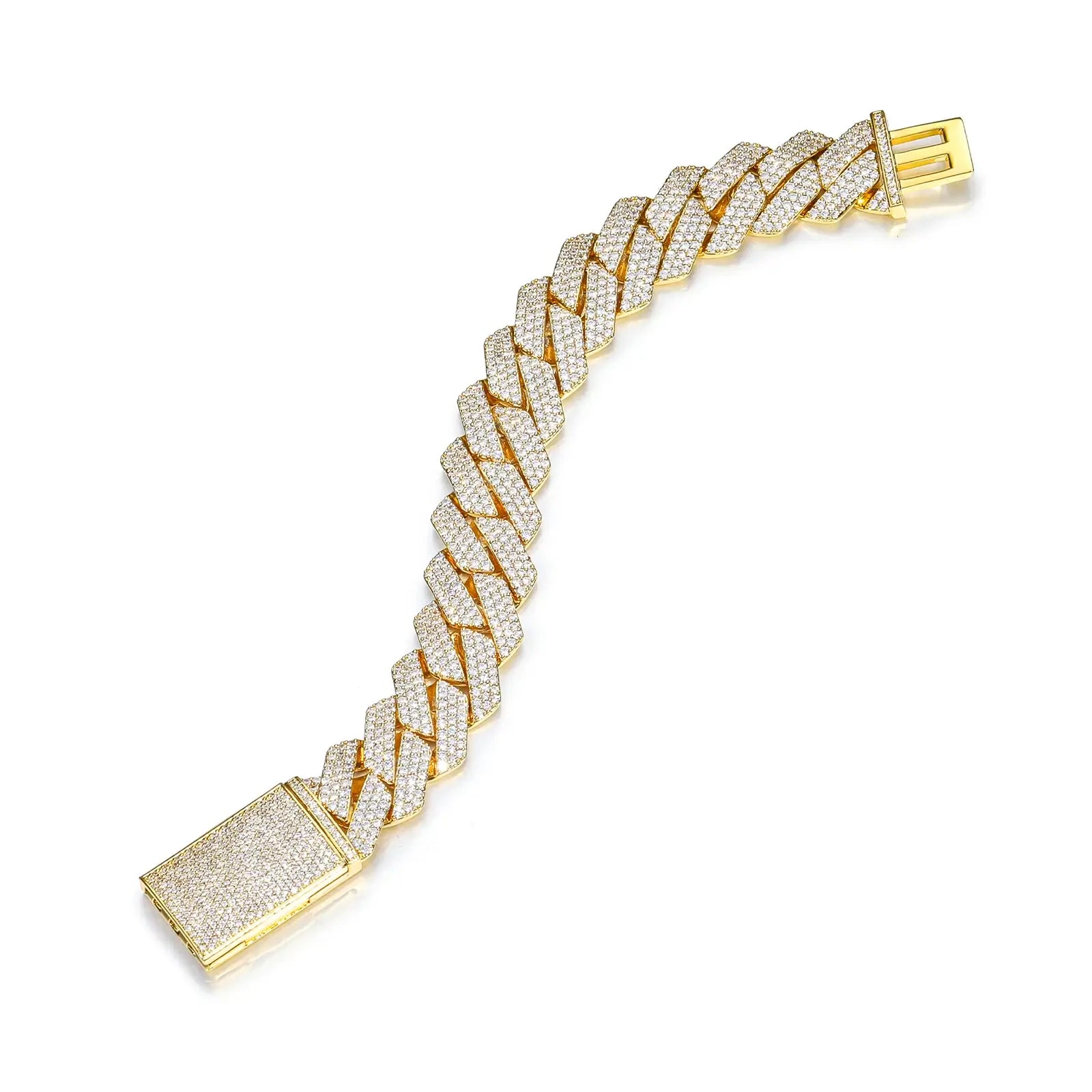 6mm-22mm S925 Moissanite Cuban Link Bracelet Collection