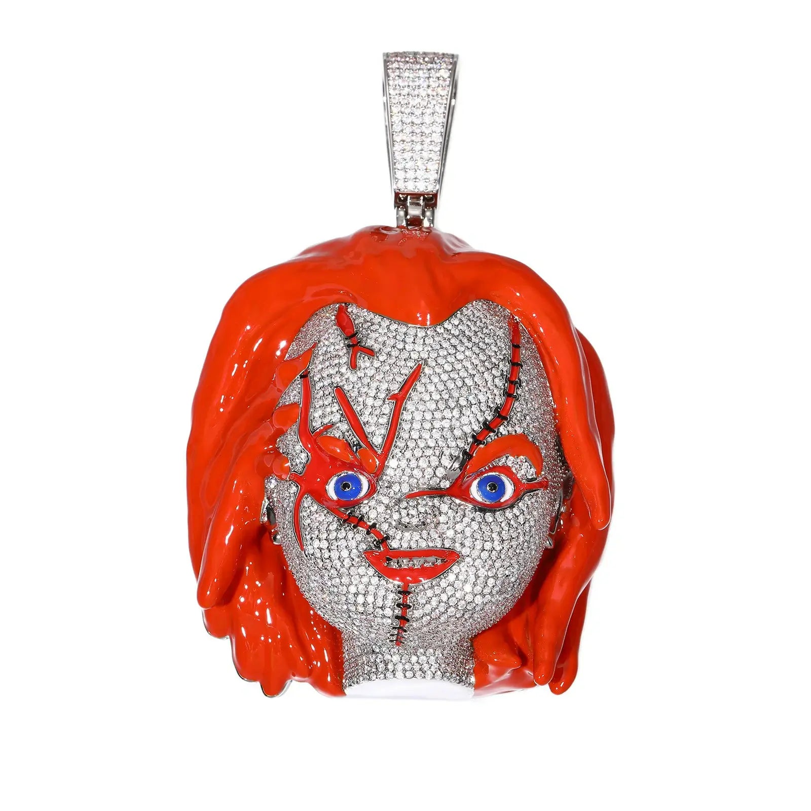 Oversize Luxurious Chucky Head Pendant
