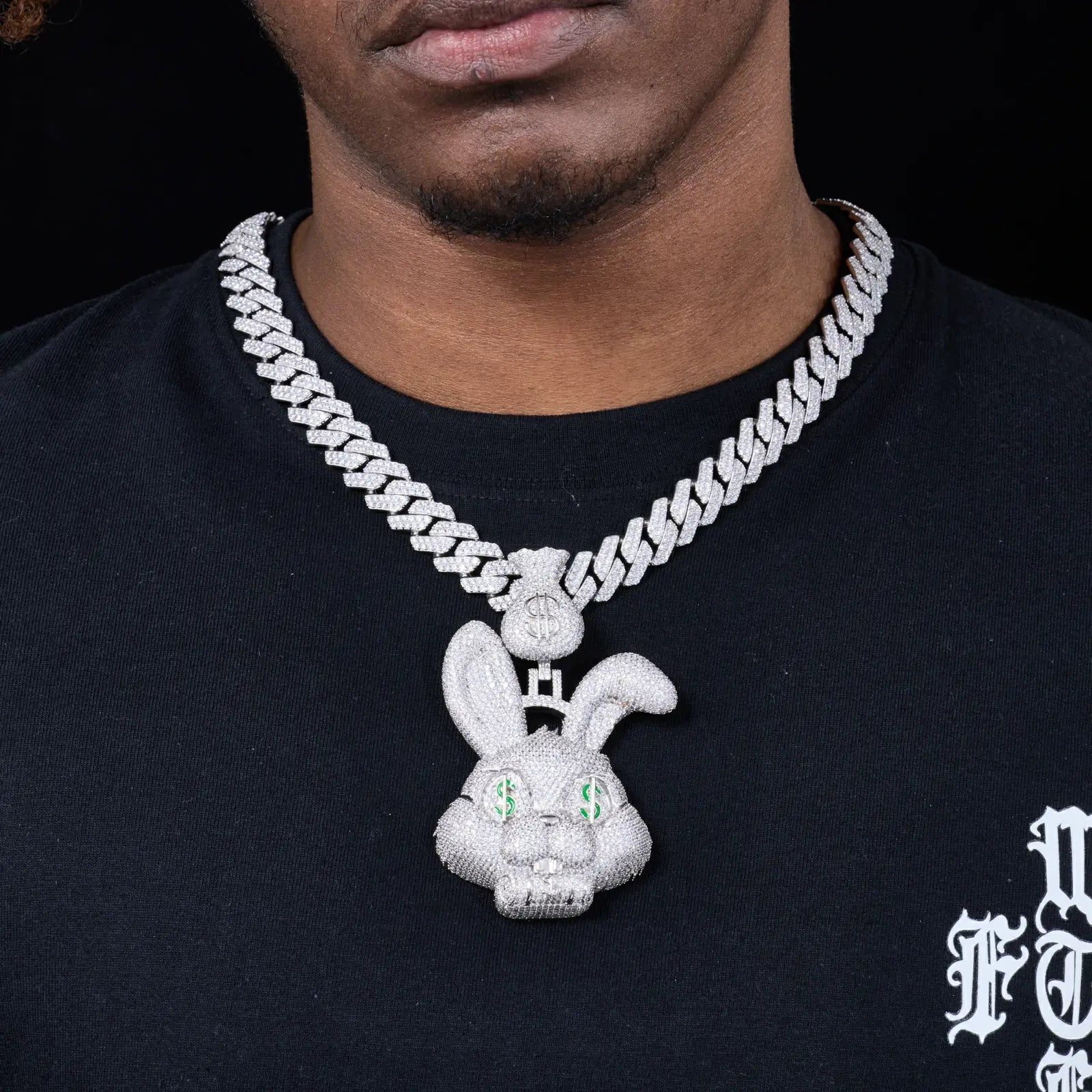 Oversized Greedy Rabbit Pendant