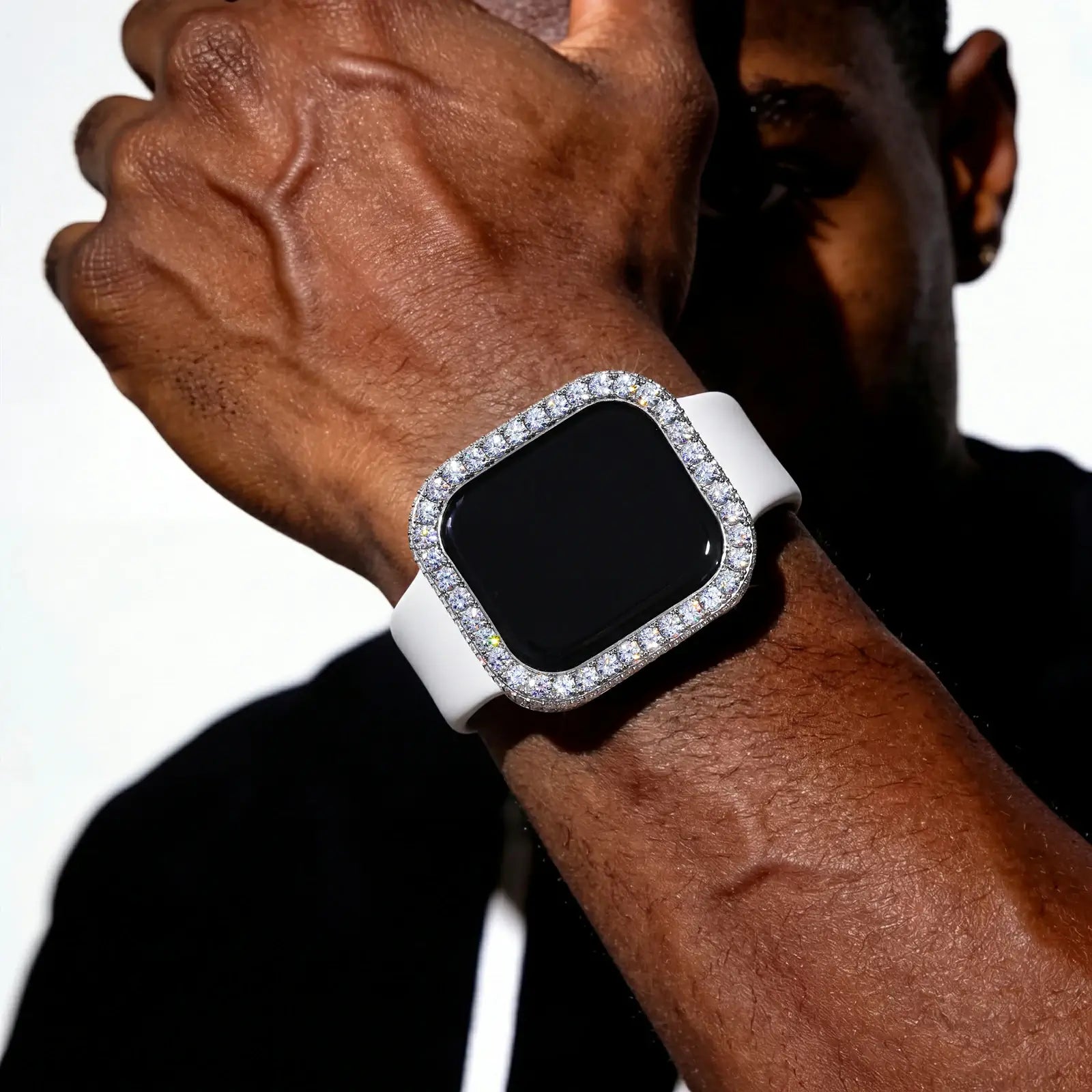 S925 Moissanite 42mm Apple Watch Bezel Case for Series 11