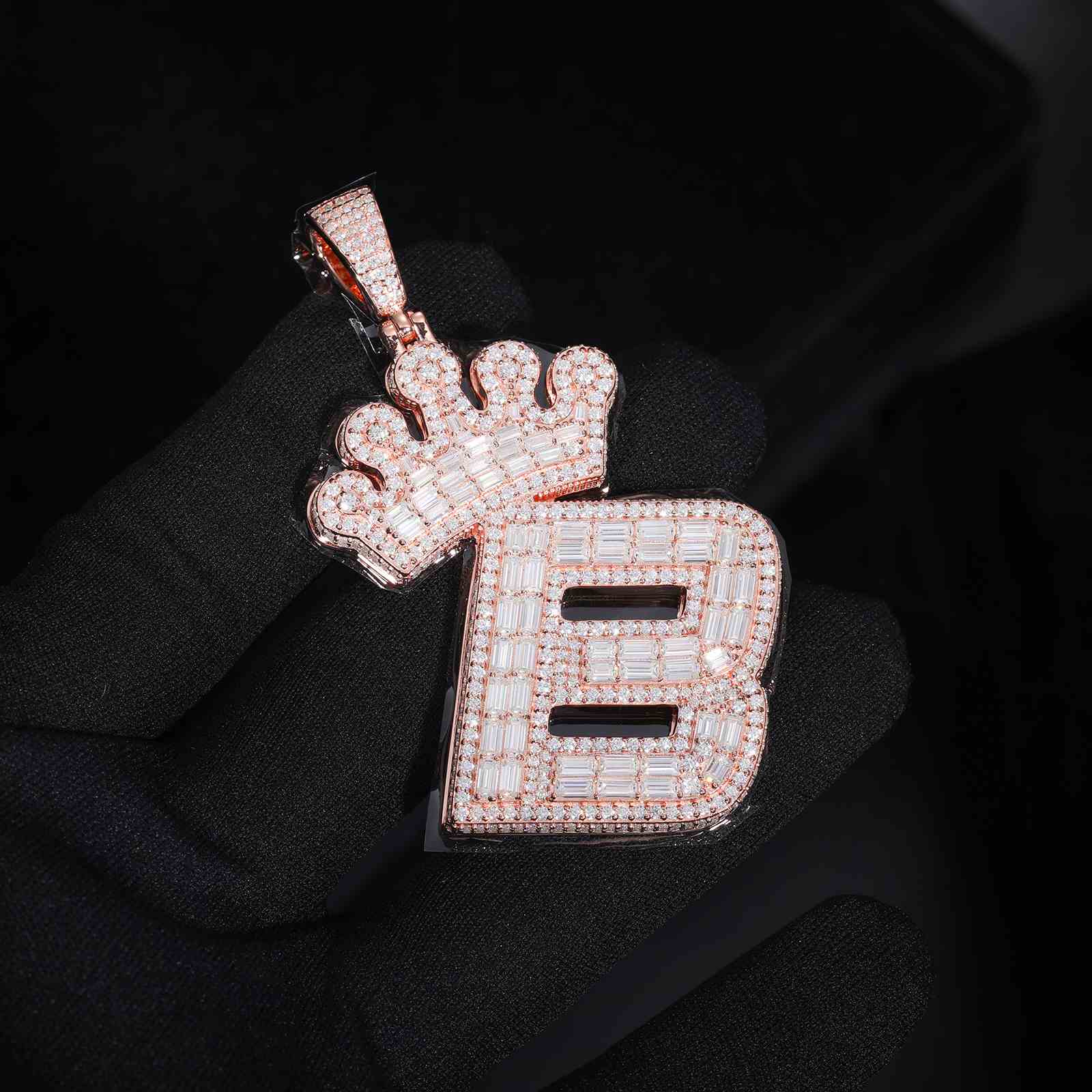 Letter B Pendant With Crown