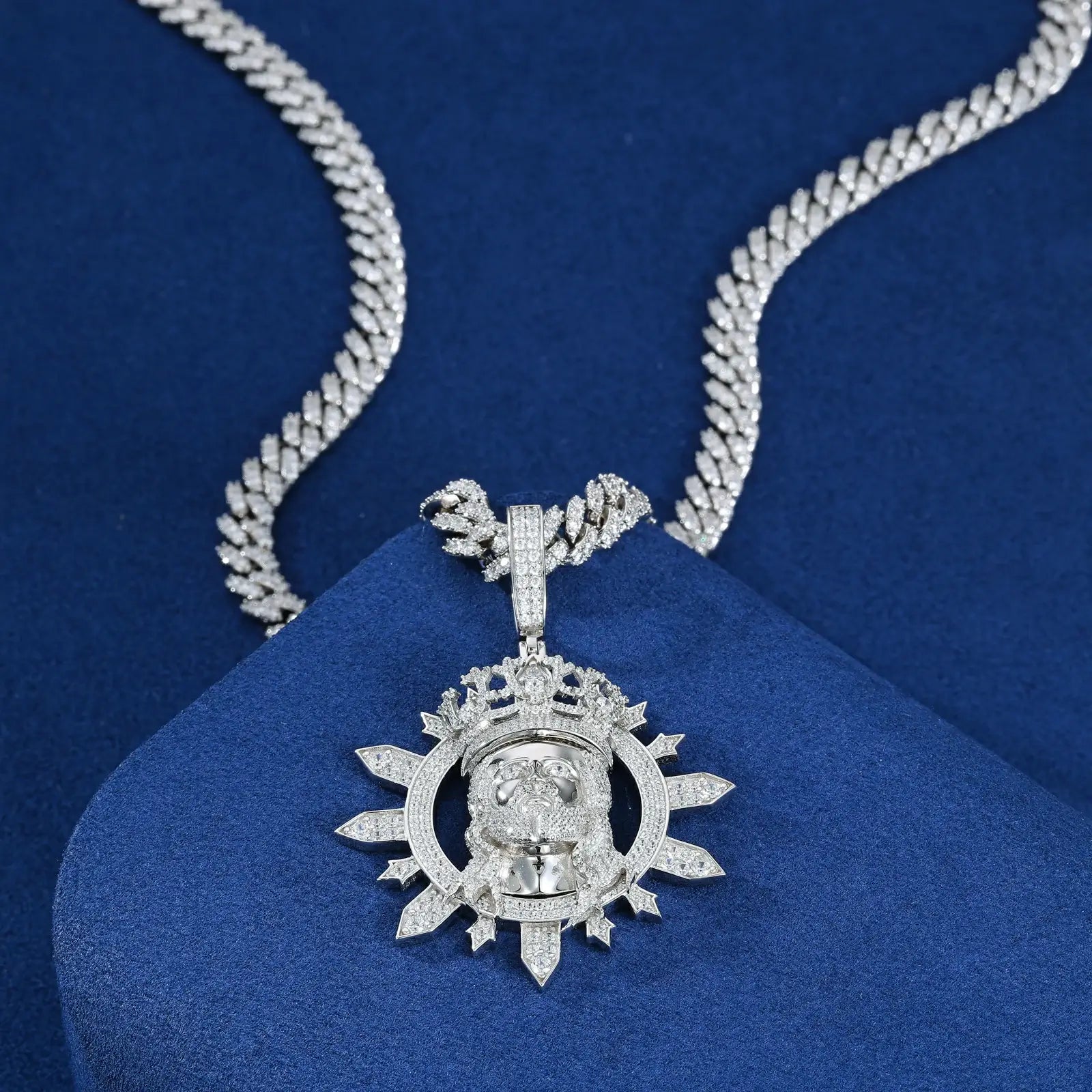 S925 Moissanite Radiance Jesus Pendant