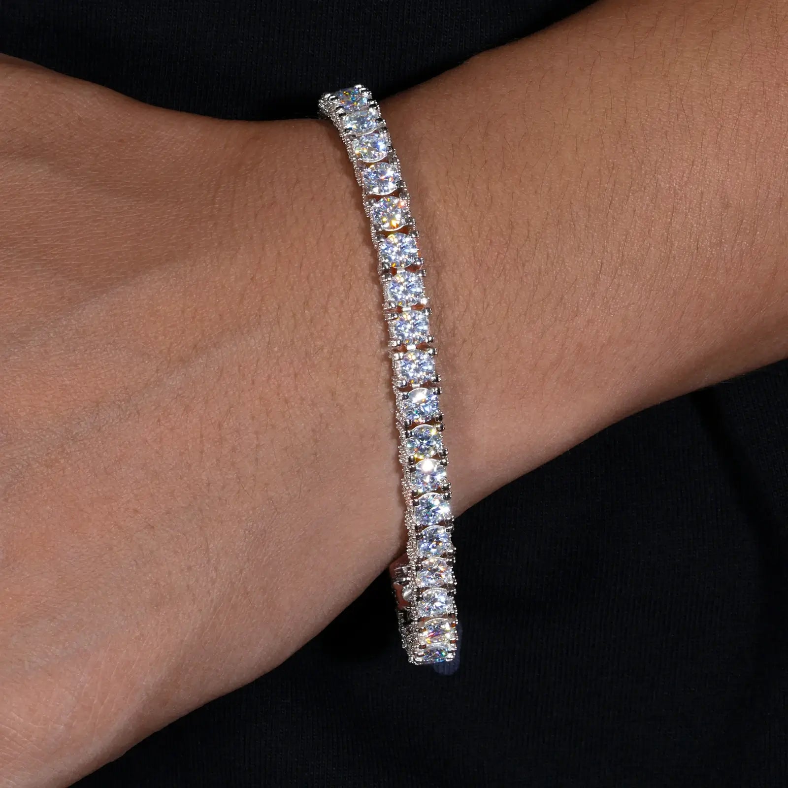 5mm S925 Moissanite Full Iced Tennis Bracelet