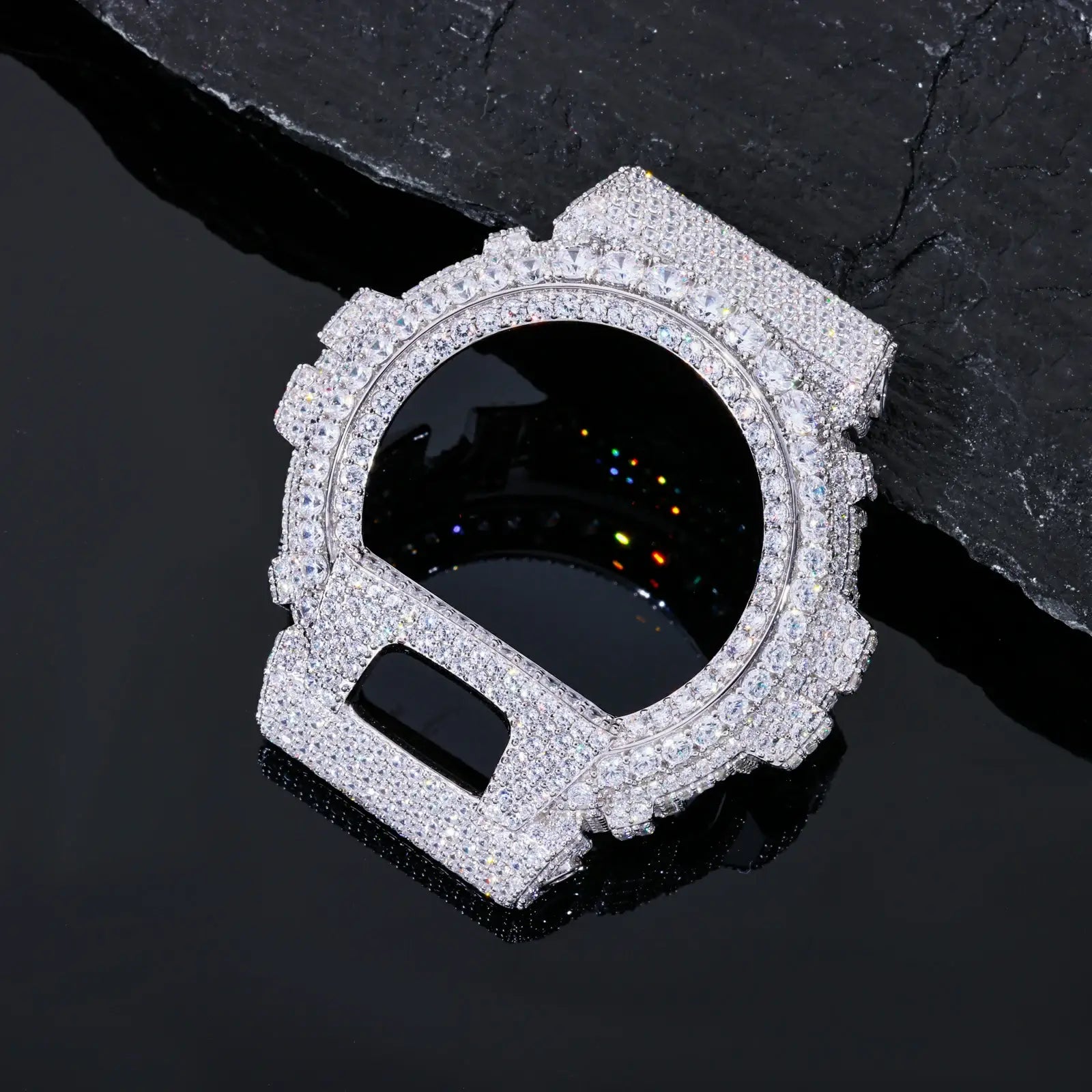 S925 Big Moissanite G-Shock Watch Case - DW6900