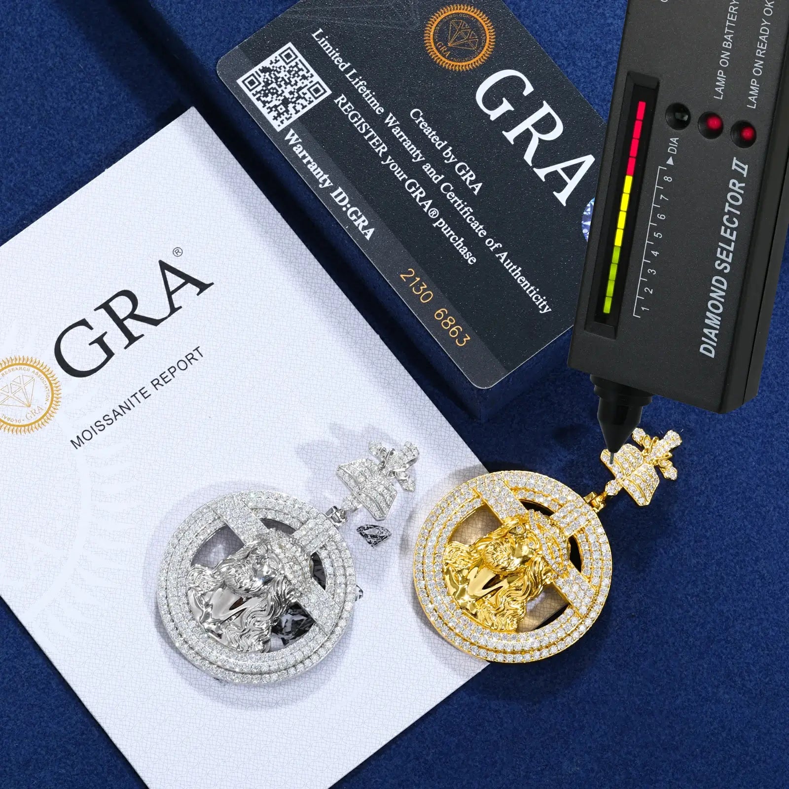 S925 Moissanite Bible Halo Jesus Pendant