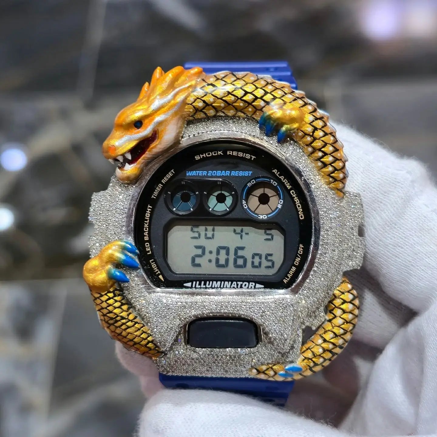 S925 Moissanite Dragon Watch Case for DW6900