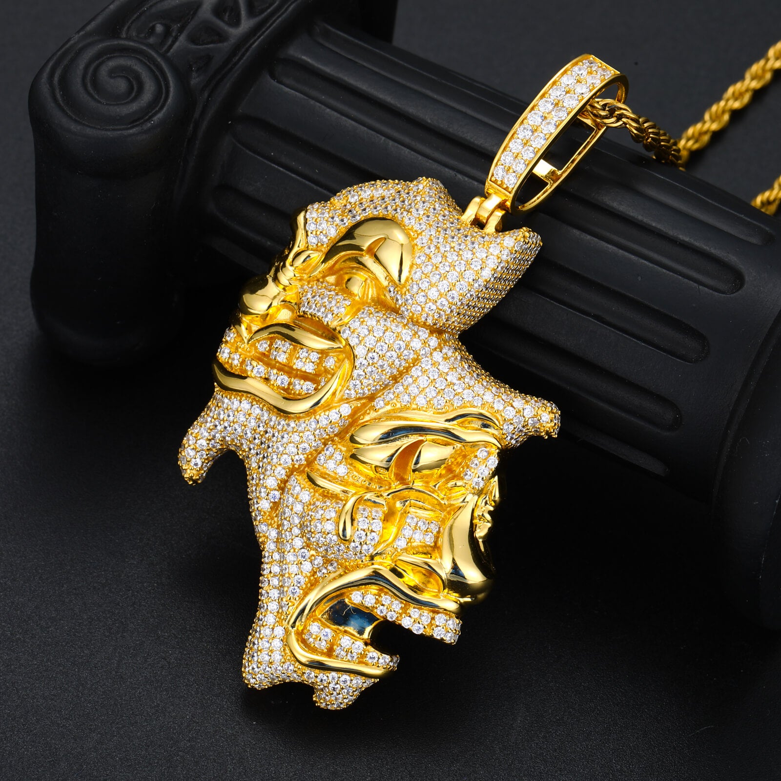 S925 Moissanite Hip Hop Iced Out Bling Cartoon Pendant