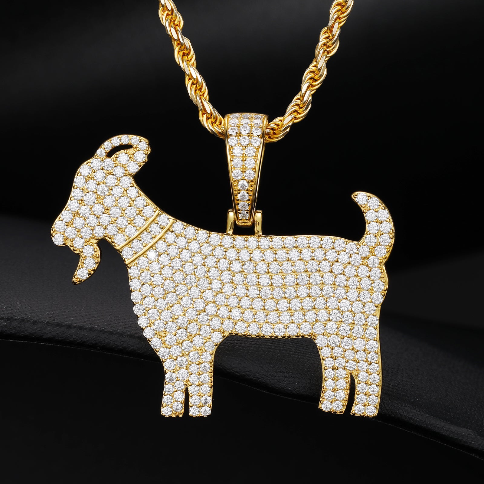 S925 Moissanite Goat Pendant