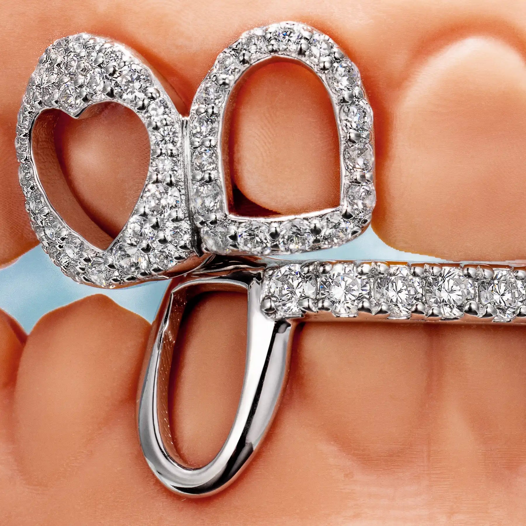 S925 Top 4 Open Face With Bottom Bar Grillz