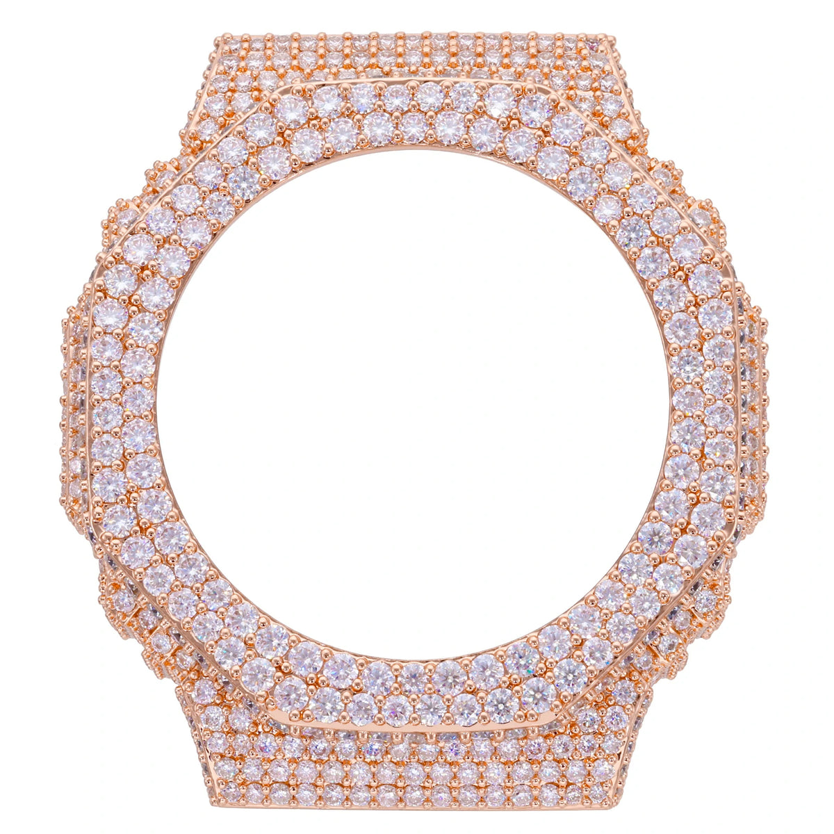 Iced Out 2 Rows Moissanite Bust Down Bezel for GA2100