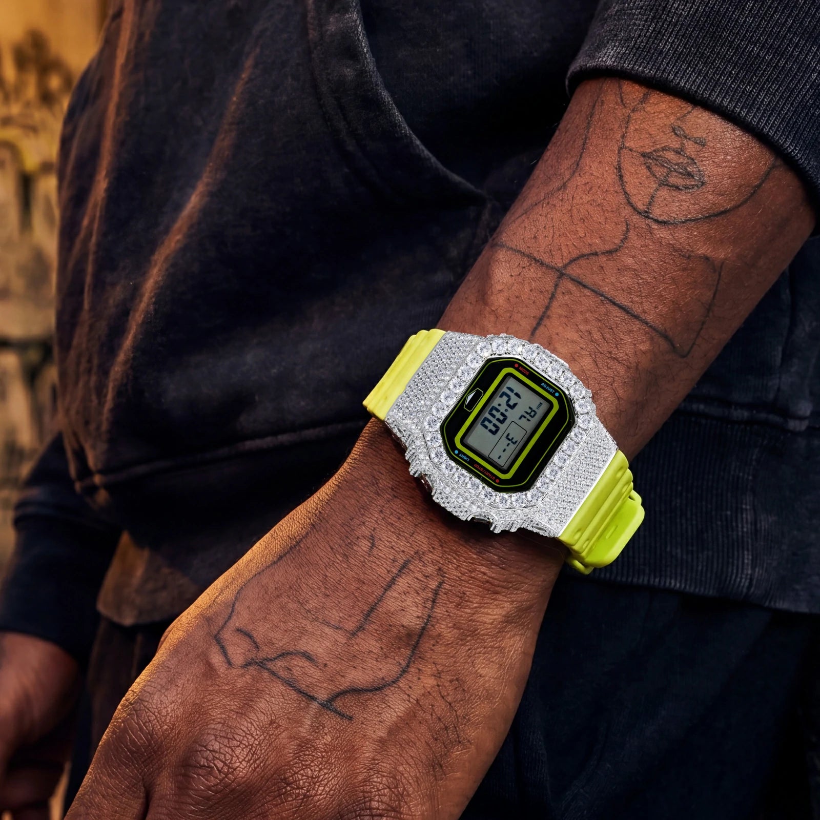 S925 Moissanite Classic Watch Case - DW5600 SERIES
