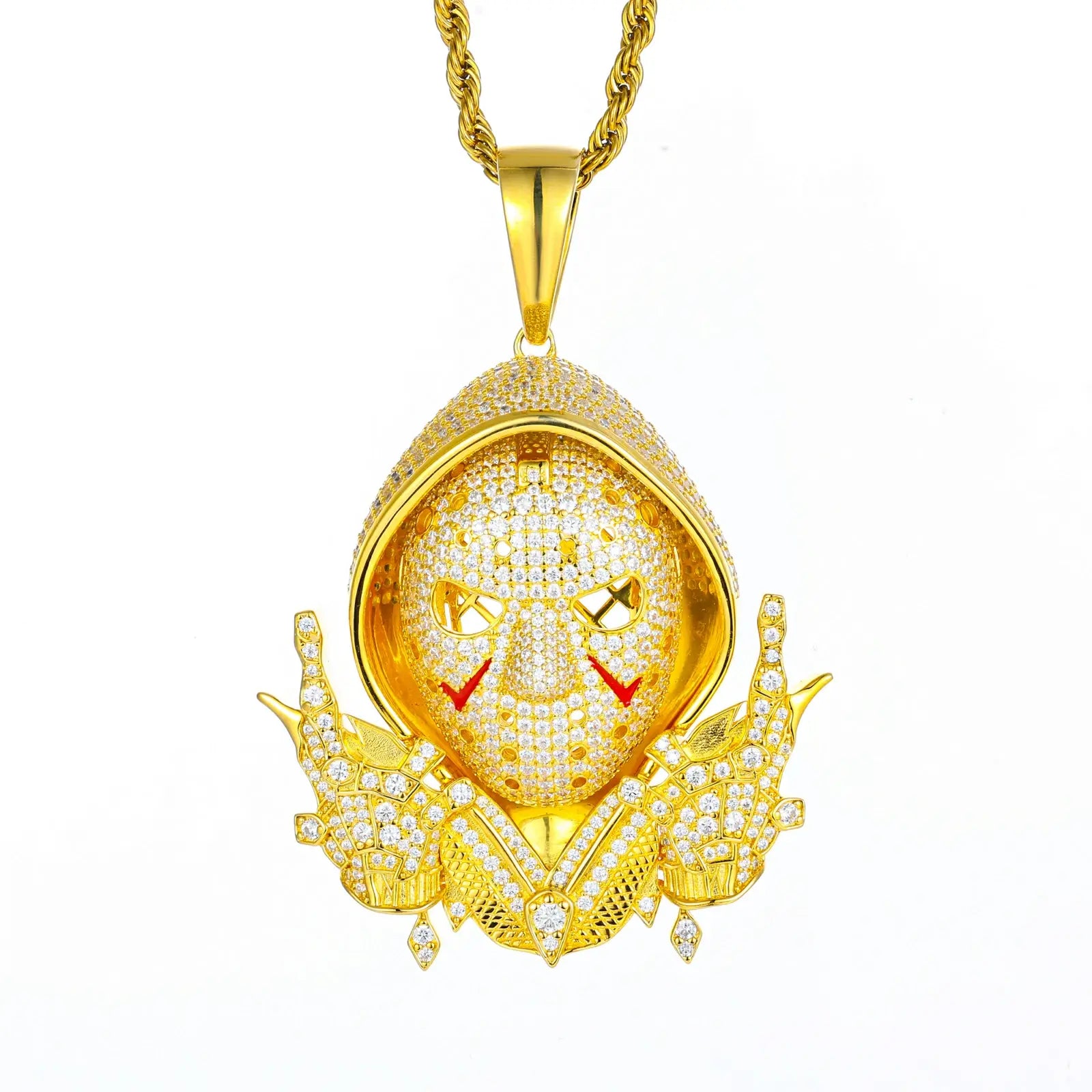 S925 Moissanite Cool Masked Rapper Pendant