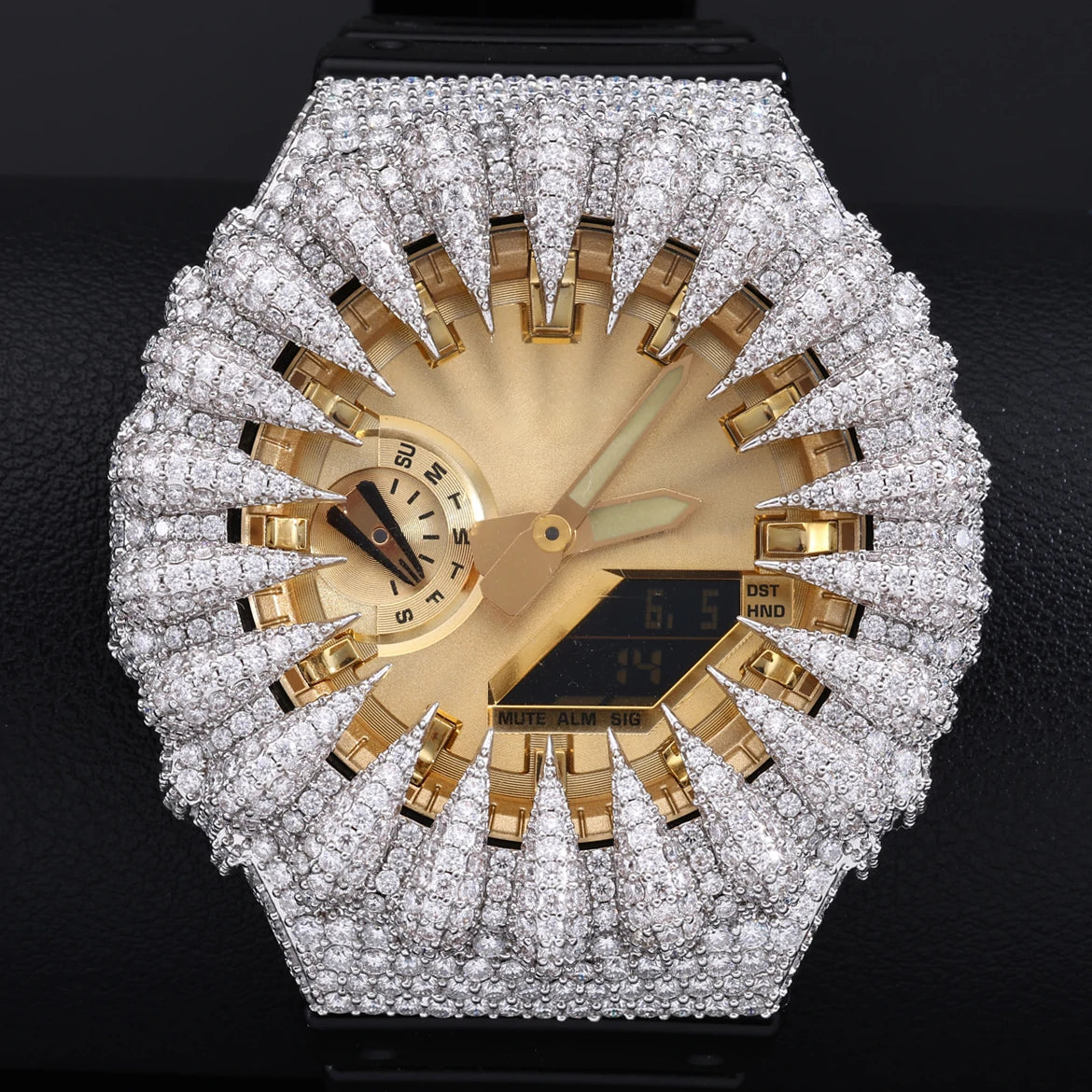 Iced Out Moissanite Bear Claw Bust Down Bezel for GA2100 Series