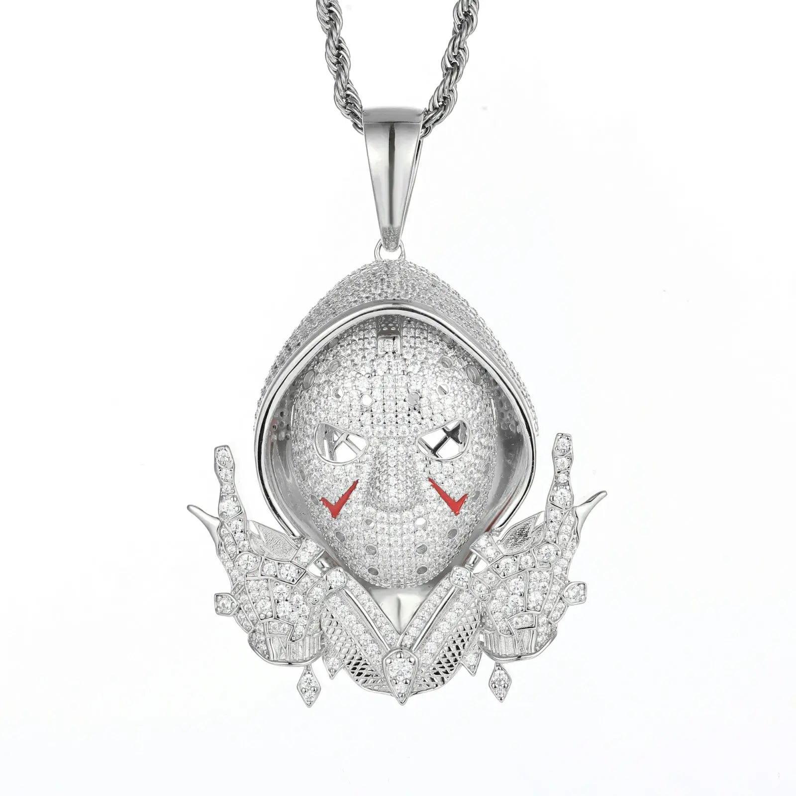 S925 Moissanite Cool Masked Rapper Pendant
