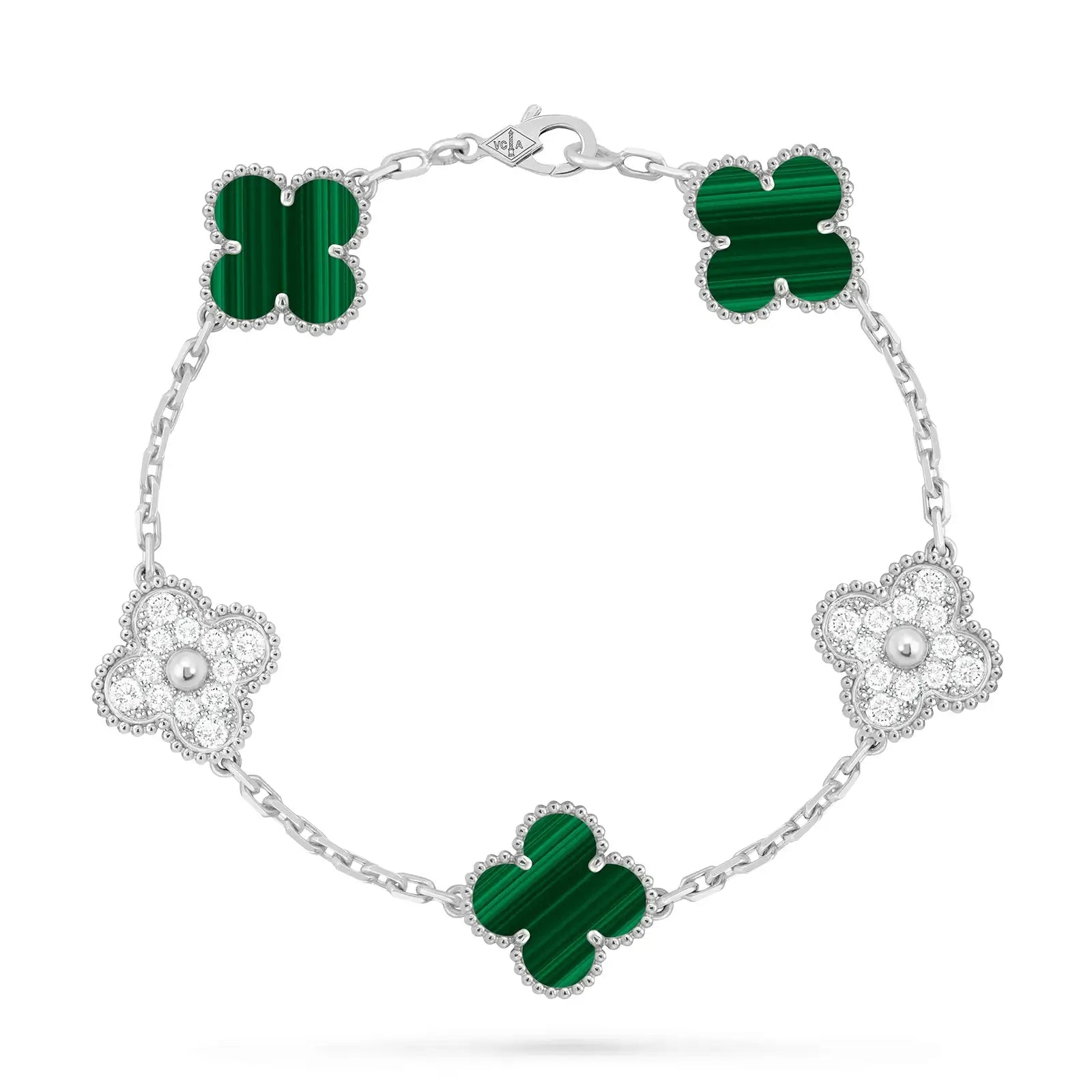 S925 Moissanite 5 Motifs Clover Bracelet