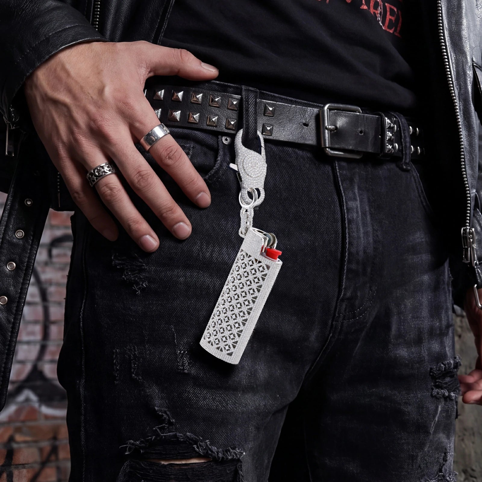 Buss Down Moissanite Lighter Case