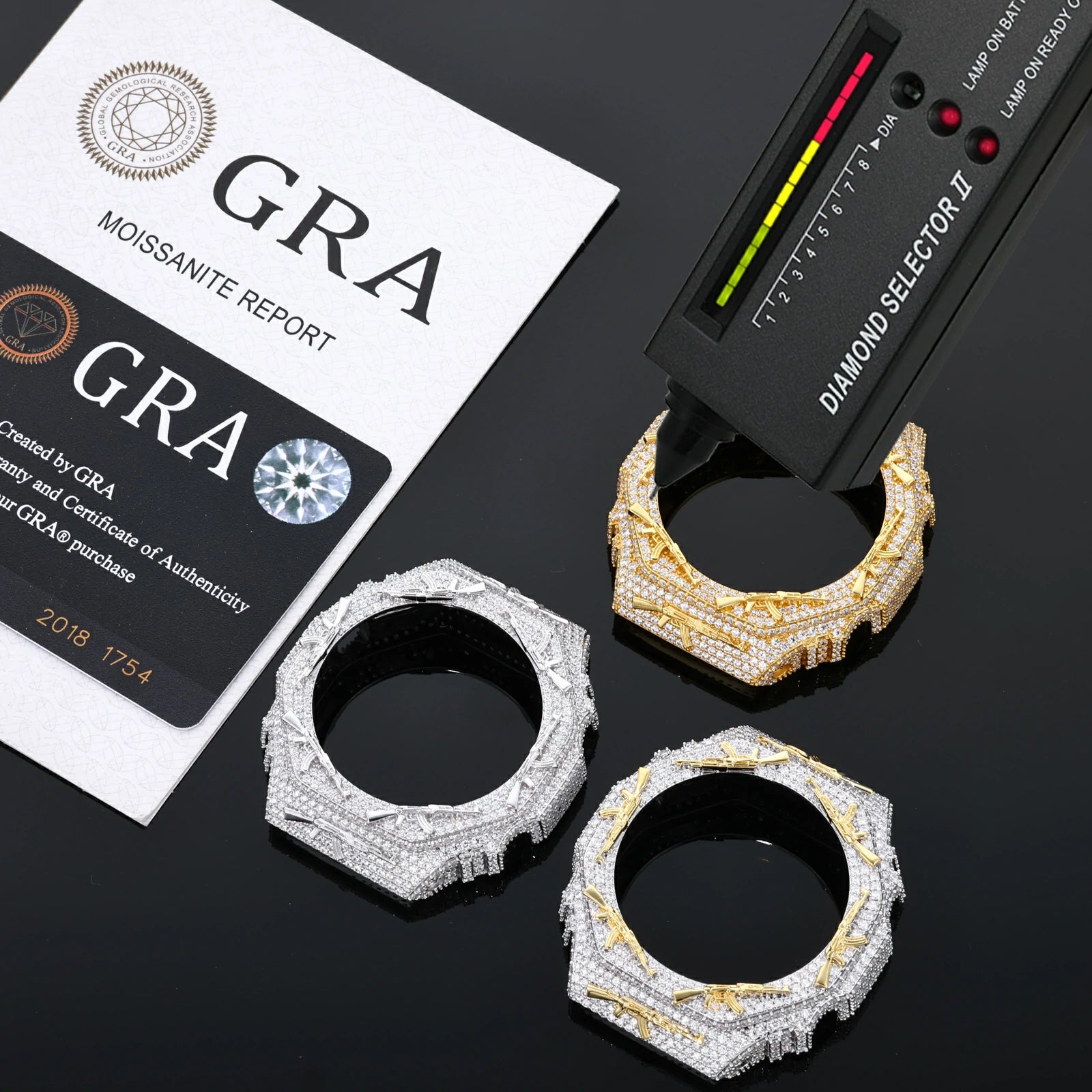 Iced Out Moissanite AK-47 Bust Down Bezel for GA2100 Series