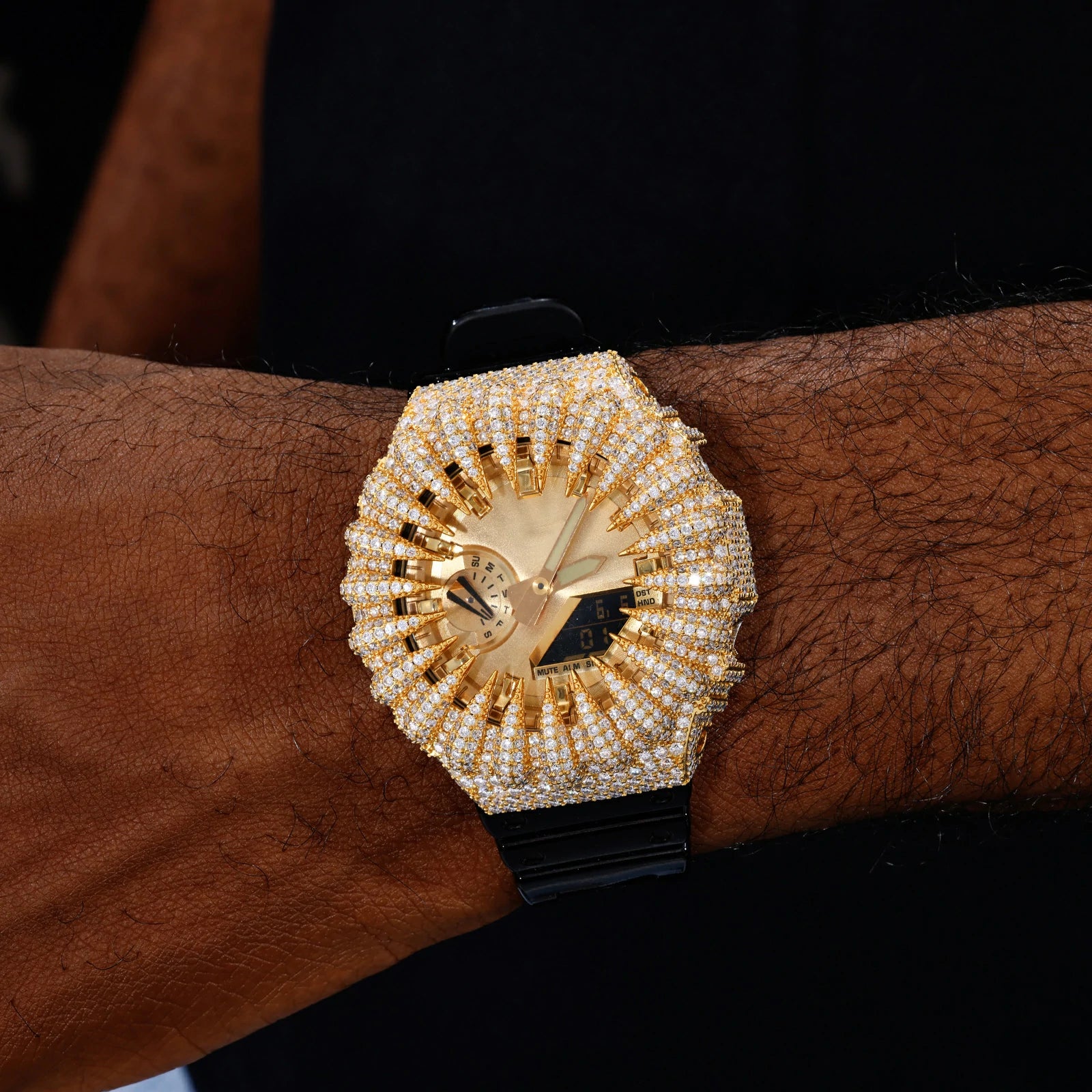 Iced Out Moissanite Bear Claw Bust Down Bezel for GA2100 Series