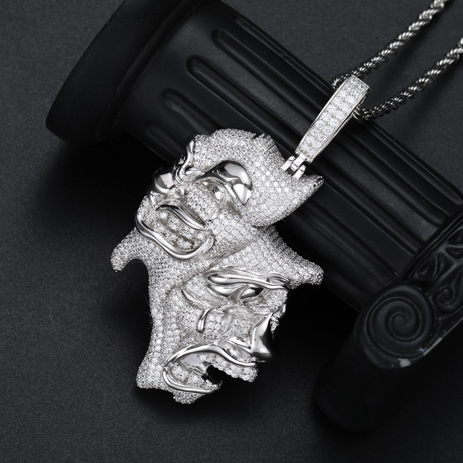 S925 Moissanite Hip Hop Iced Out Bling Cartoon Pendant