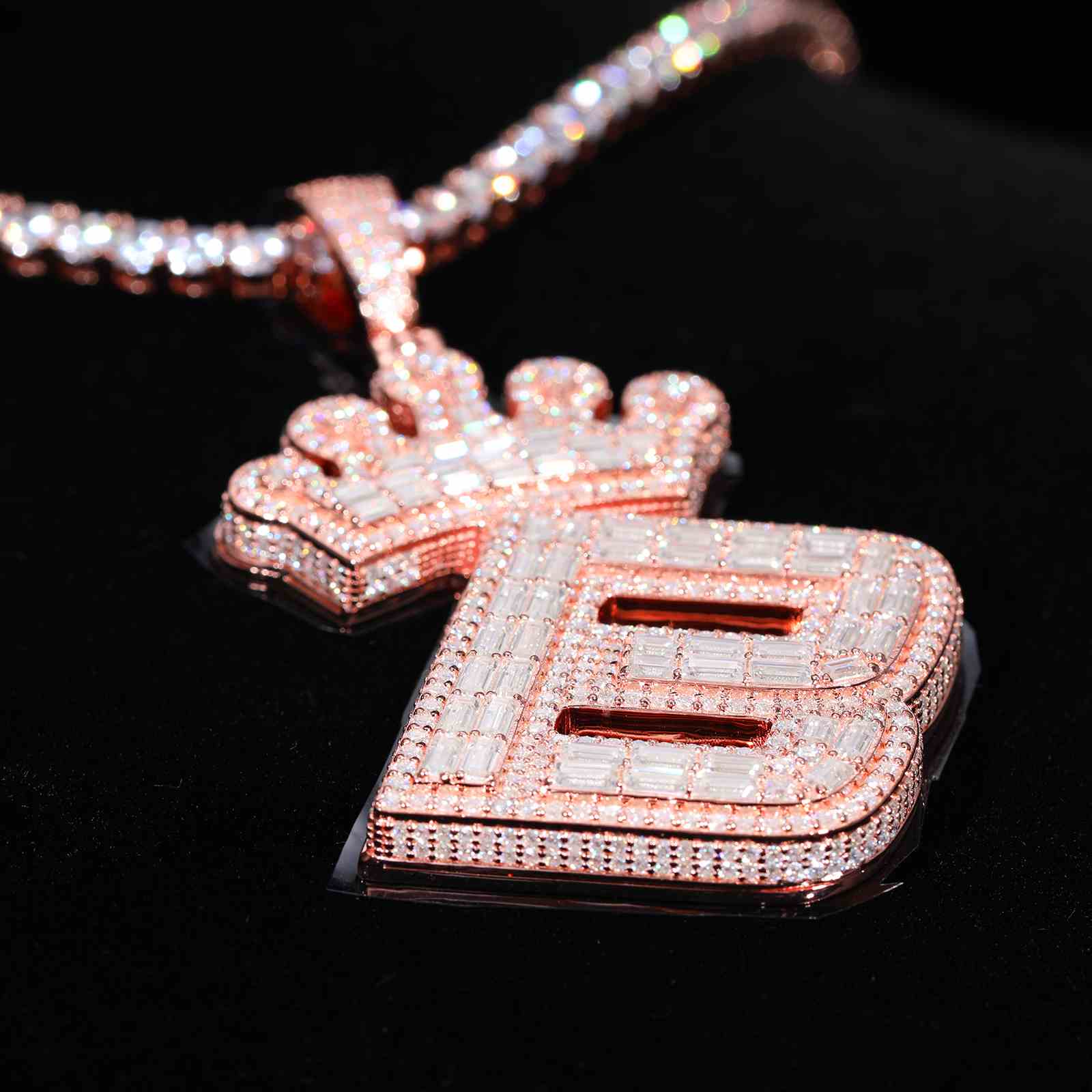 Letter B Pendant With Crown