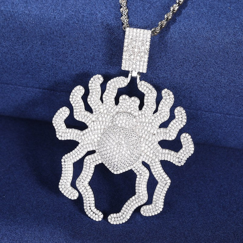 S925 Moissanite Micro Tarantula Pendant