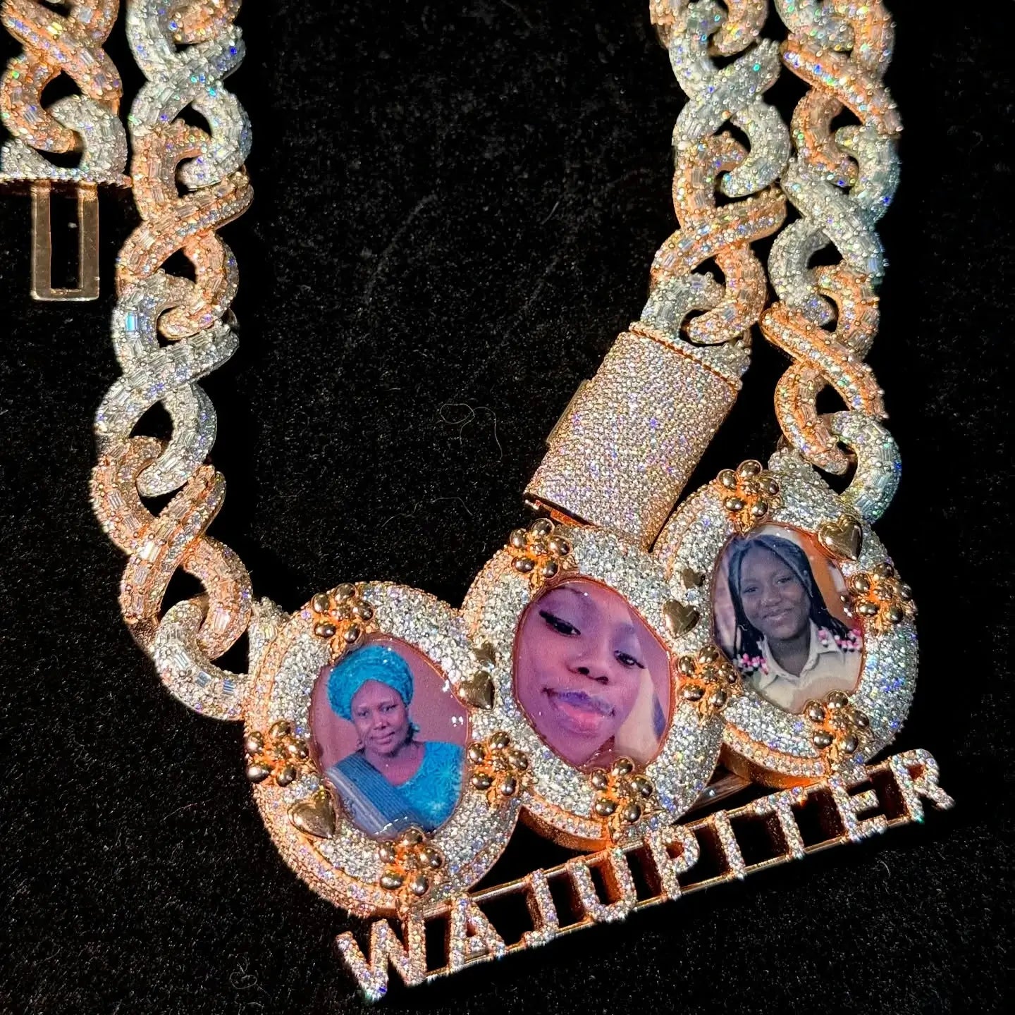 Family Memory Pendant With Infinity Cuban Link Chain