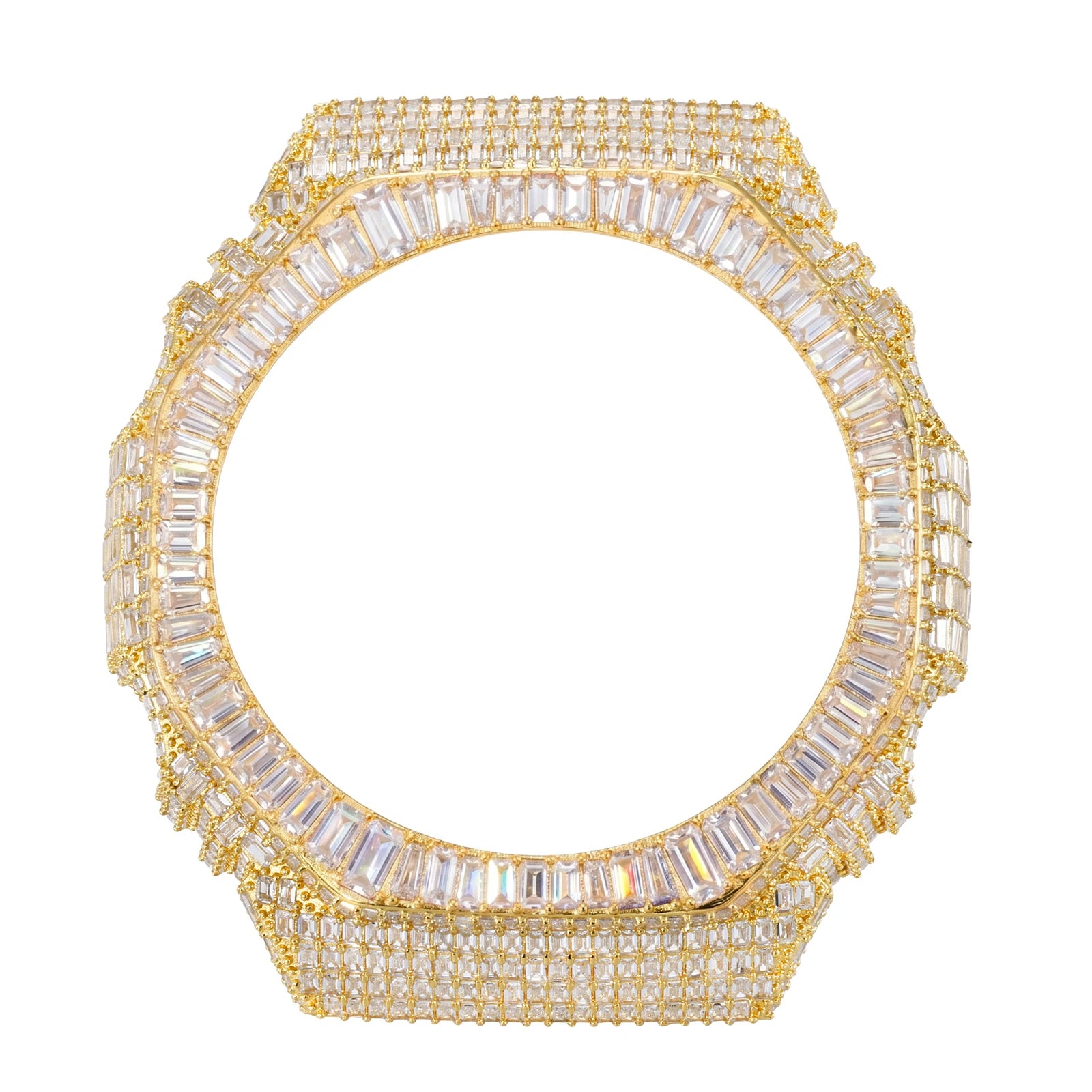 S925 Full Baguette Moissanite Watch Bezel for GA2100 SERIES