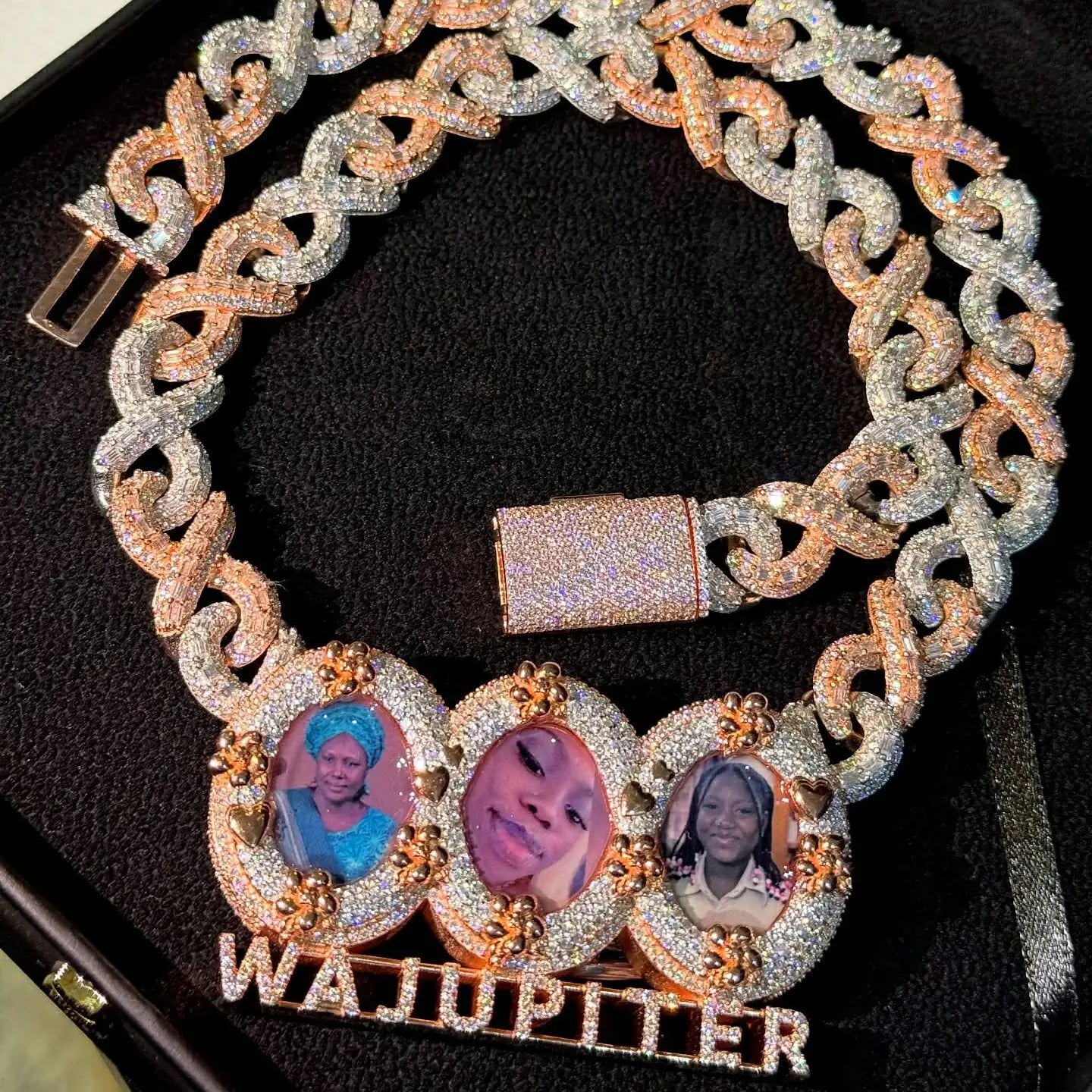 Family Memory Pendant With Infinity Cuban Link Chain