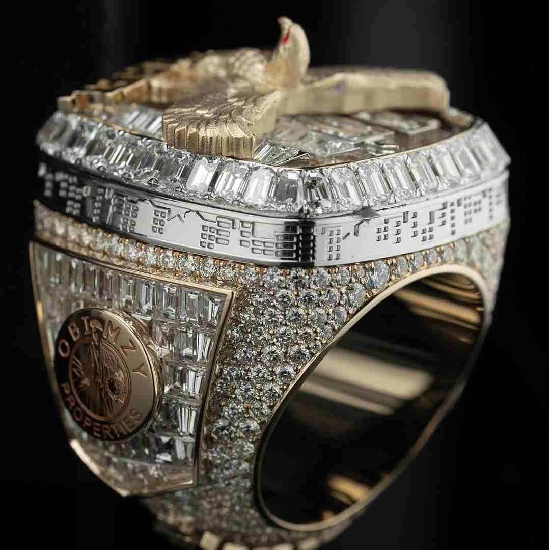 S925 Moissanite Custom ABUABEL Bald Eagle Championship Ring