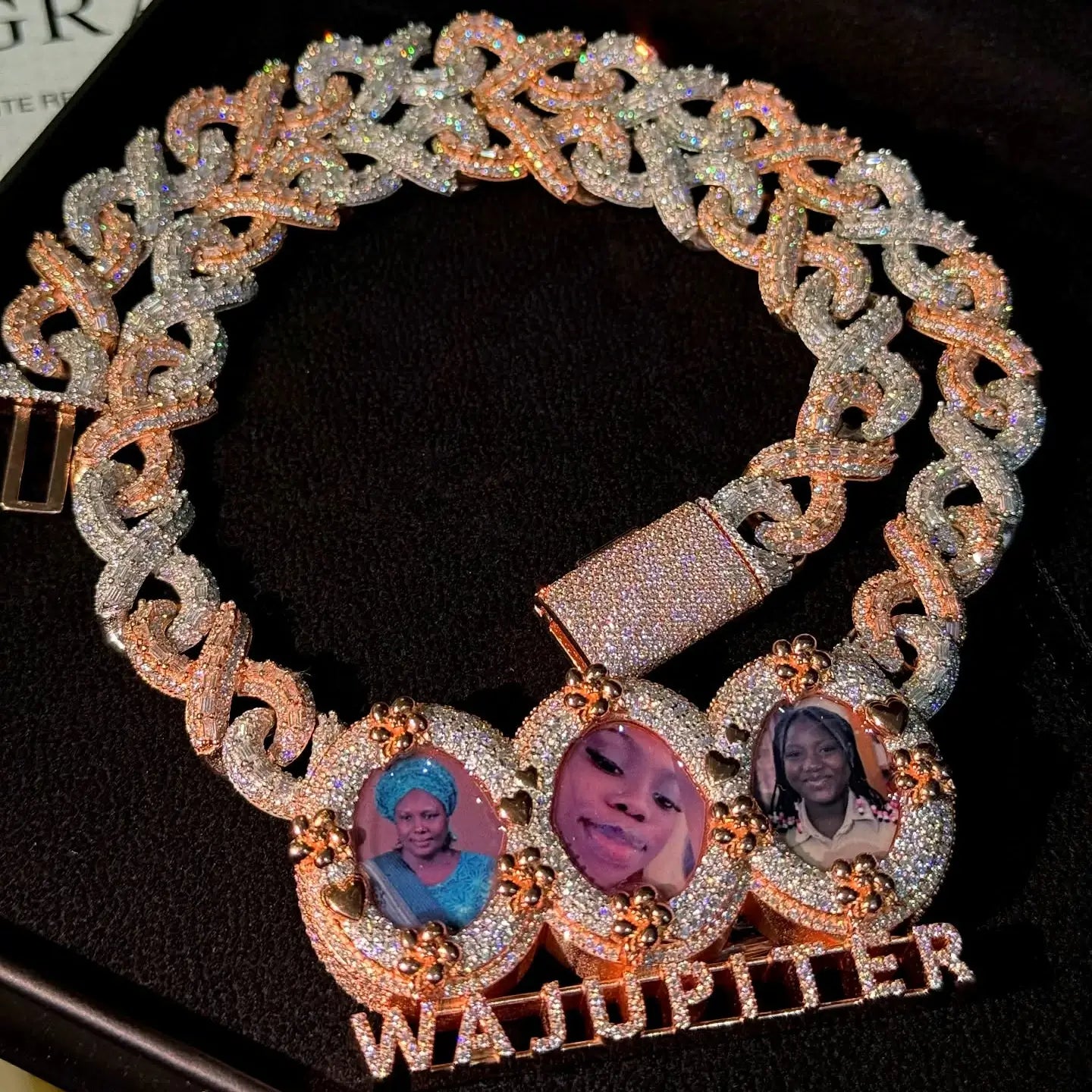 Family Memory Pendant With Infinity Cuban Link Chain