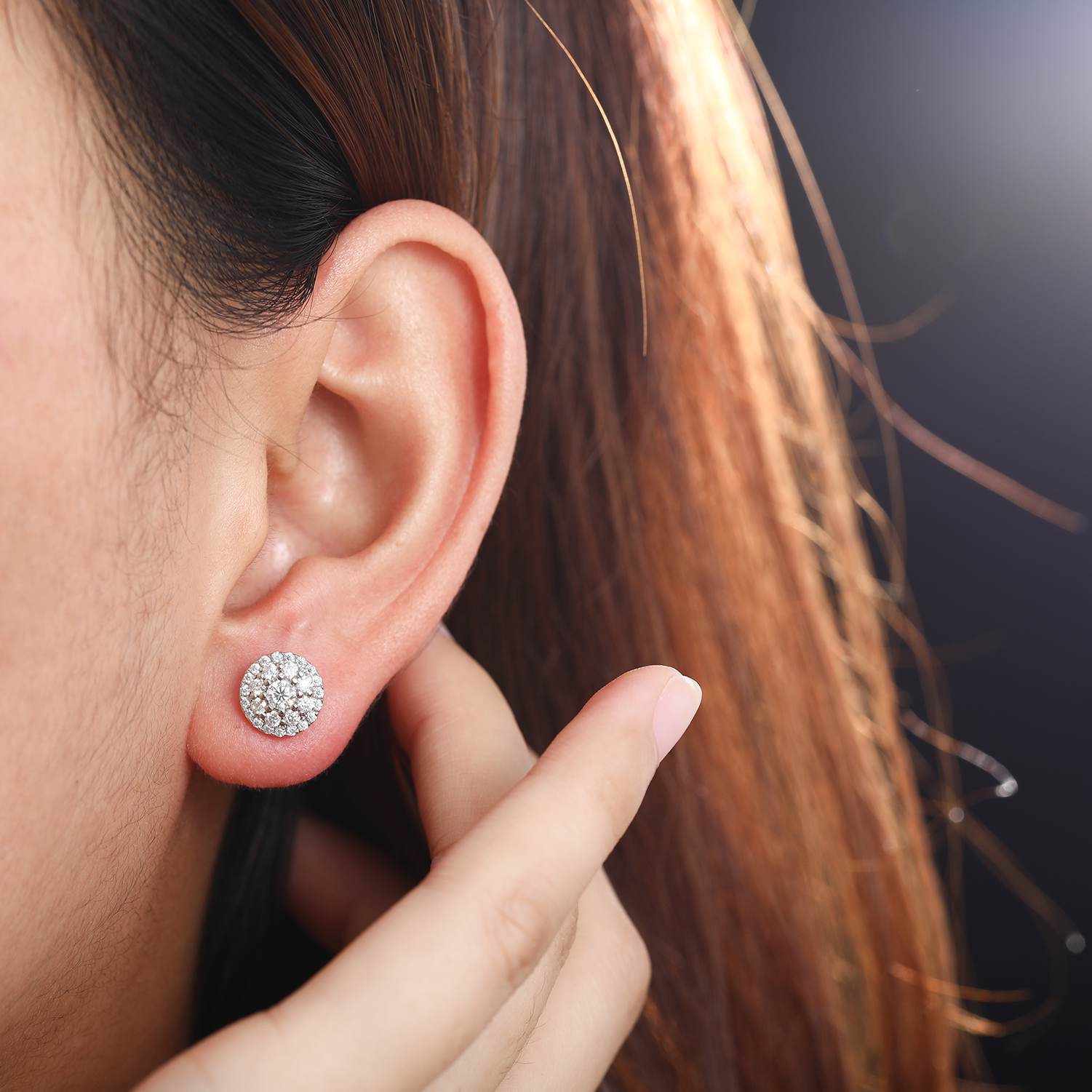 4 carat moissanite earrings
