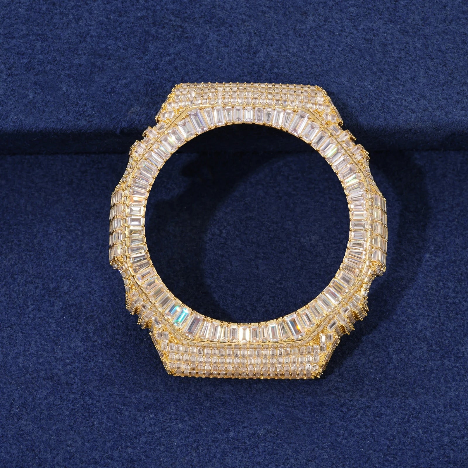 S925 Full Baguette Moissanite Watch Bezel for GA2100 SERIES