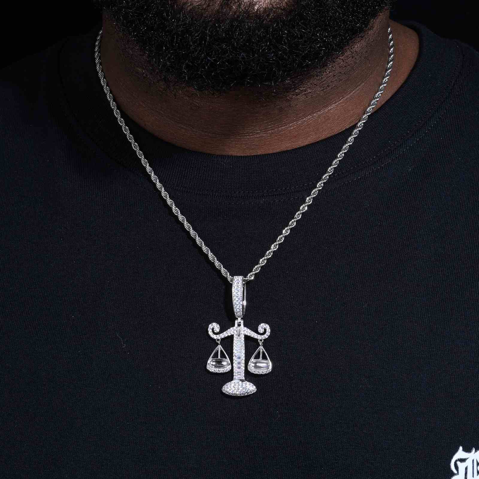 S925 Moissanite Libra Pendant