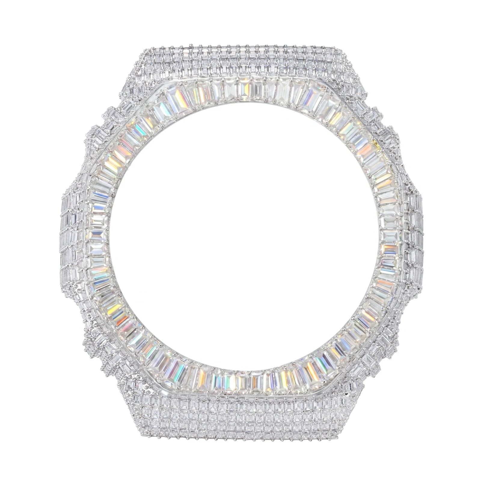 S925 Full Baguette Moissanite Watch Bezel for GA2100 SERIES